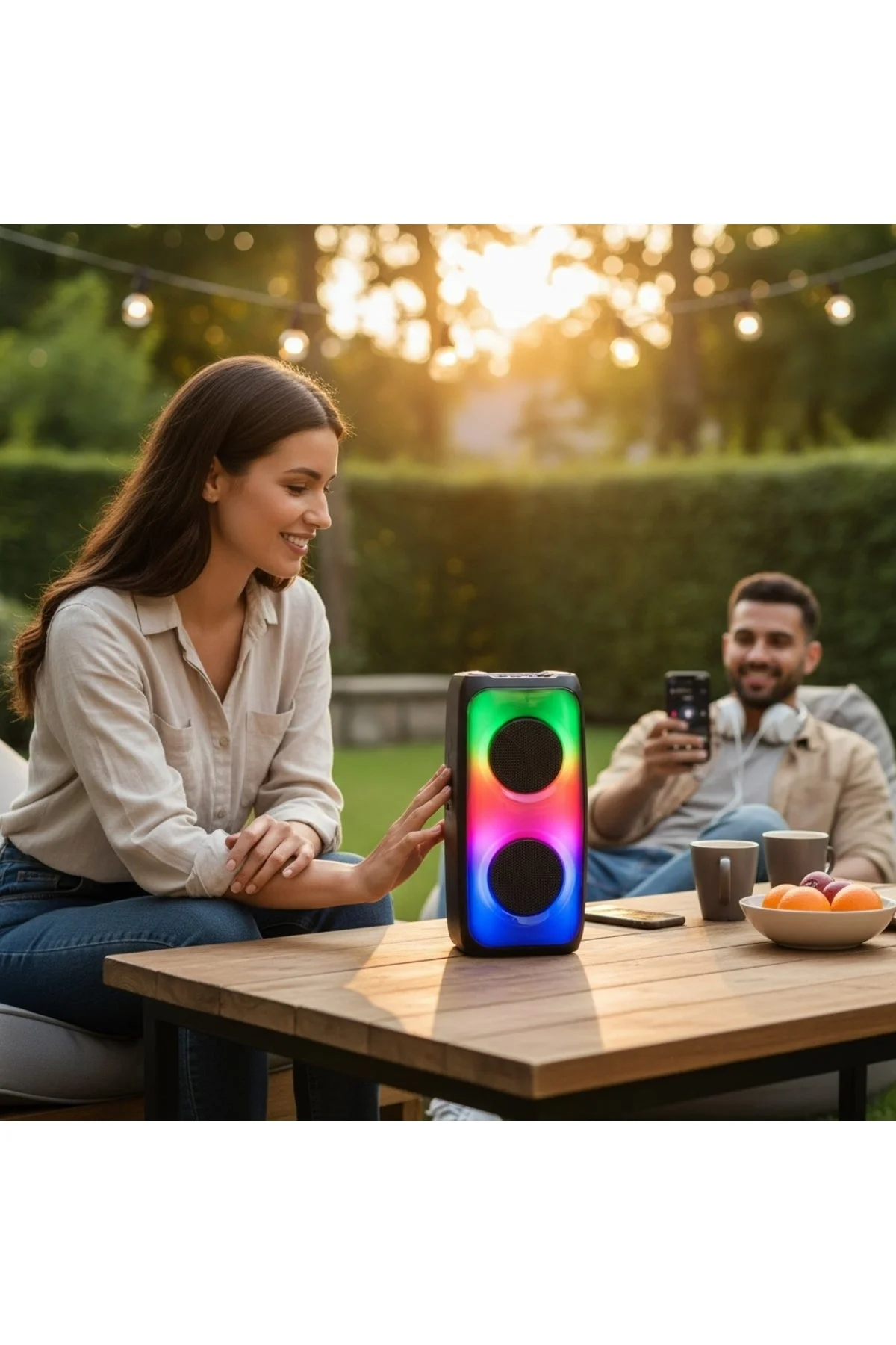 QS 2410 Çift Ekran Müzik Çalar Saat - 4x2 İnç