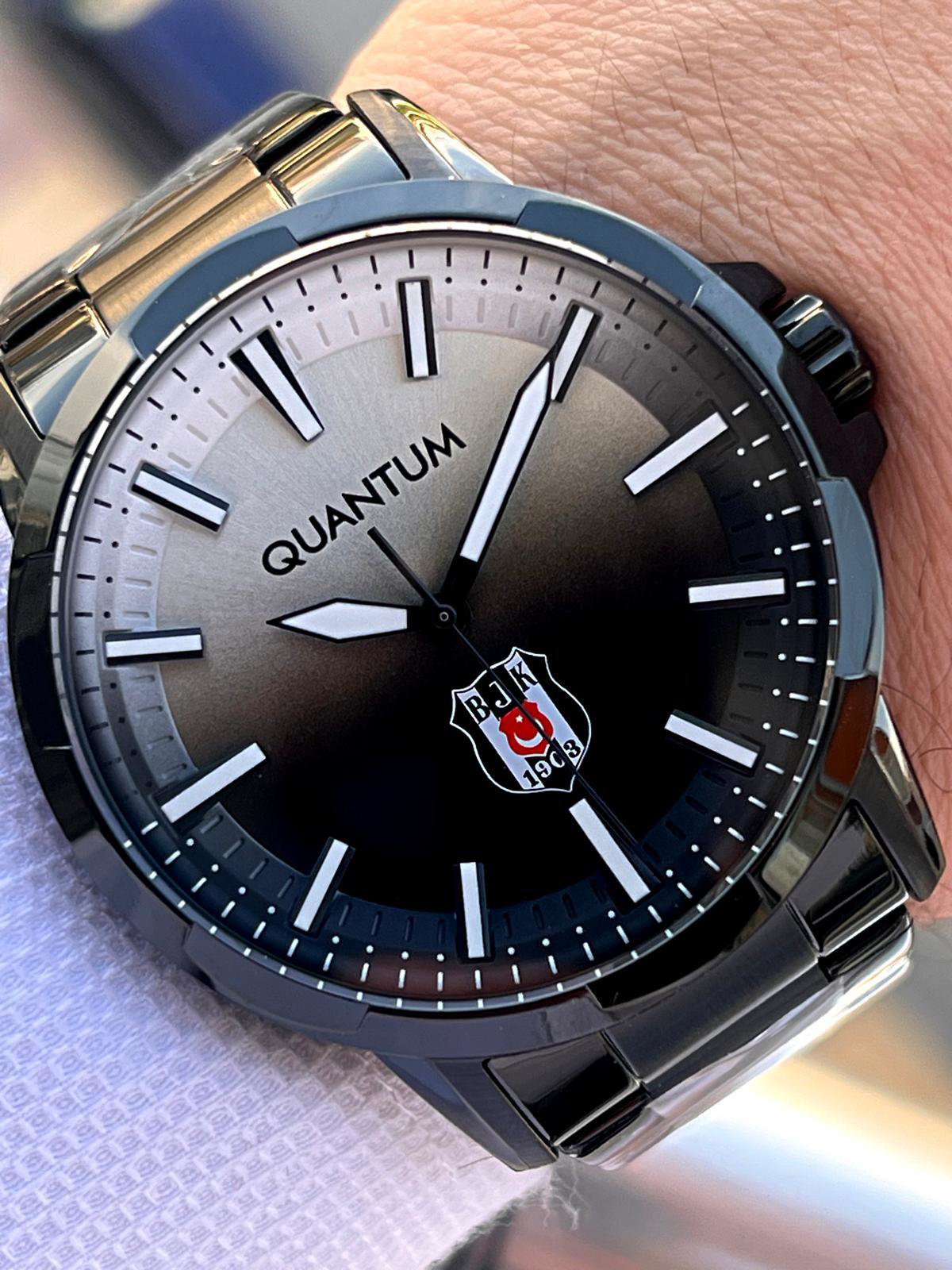 Quantum Beşiktaş Lisanslı Kasa Ve Kordon Çelik 2 Yıl Garantili Ta