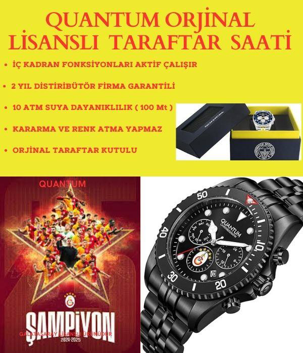 Quantum Galatasaraylı Lisanslı İtalyan Tasarım Bileklik Hediyeli 