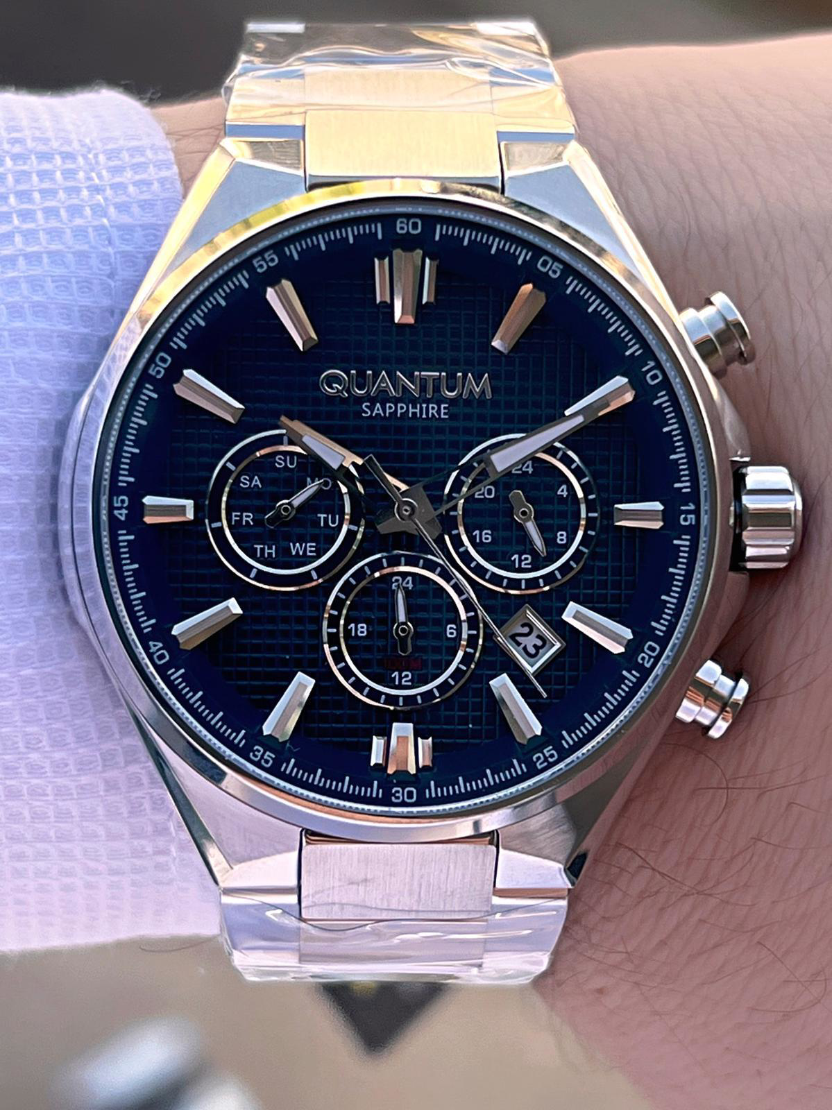 Quantum Sapphire Cizilmez Cam Çelik Kordon İç Kadran Fonksiyonlar