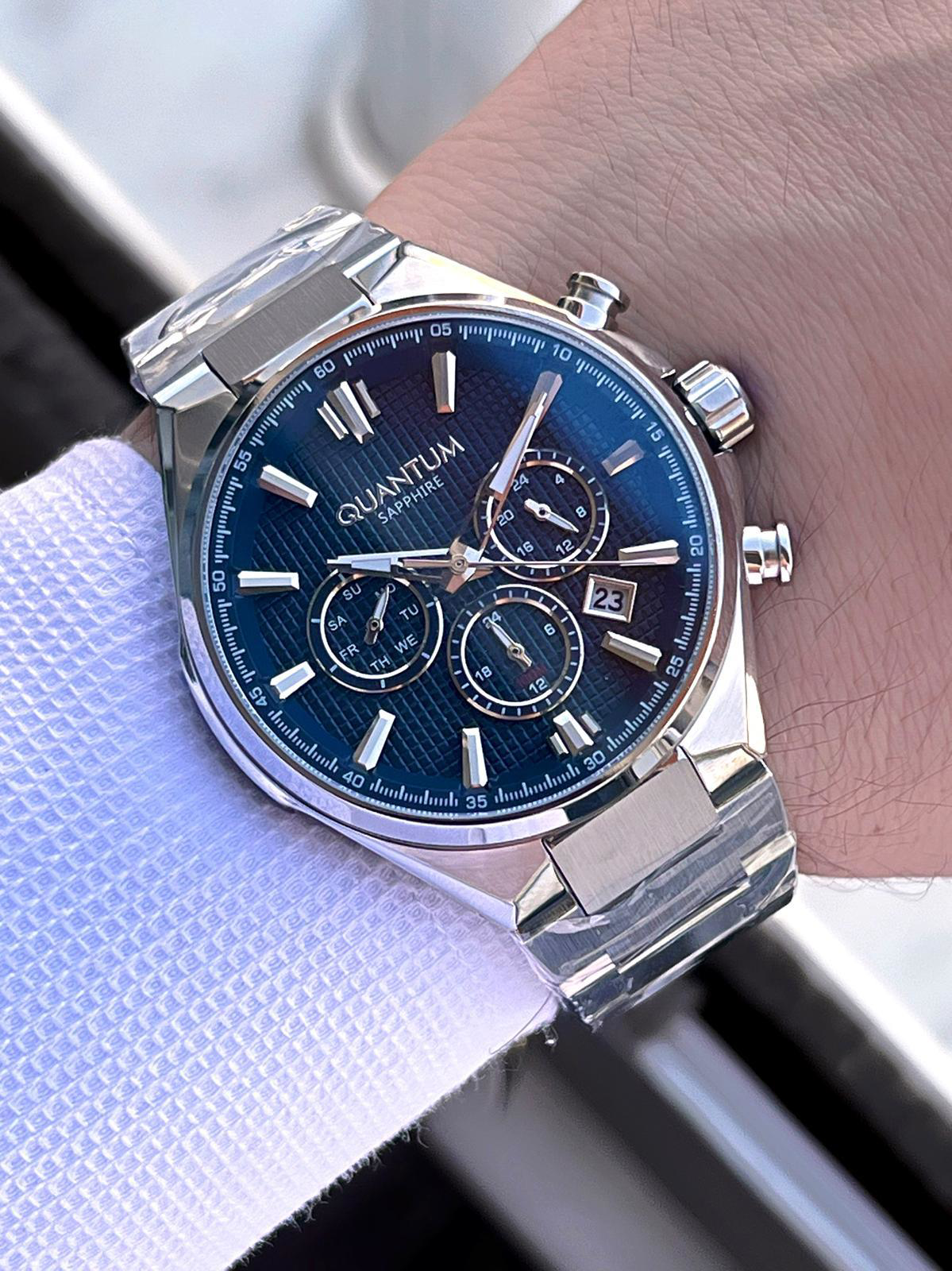 Quantum Sapphire Cizilmez Cam Çelik Kordon İç Kadran Fonksiyonlar