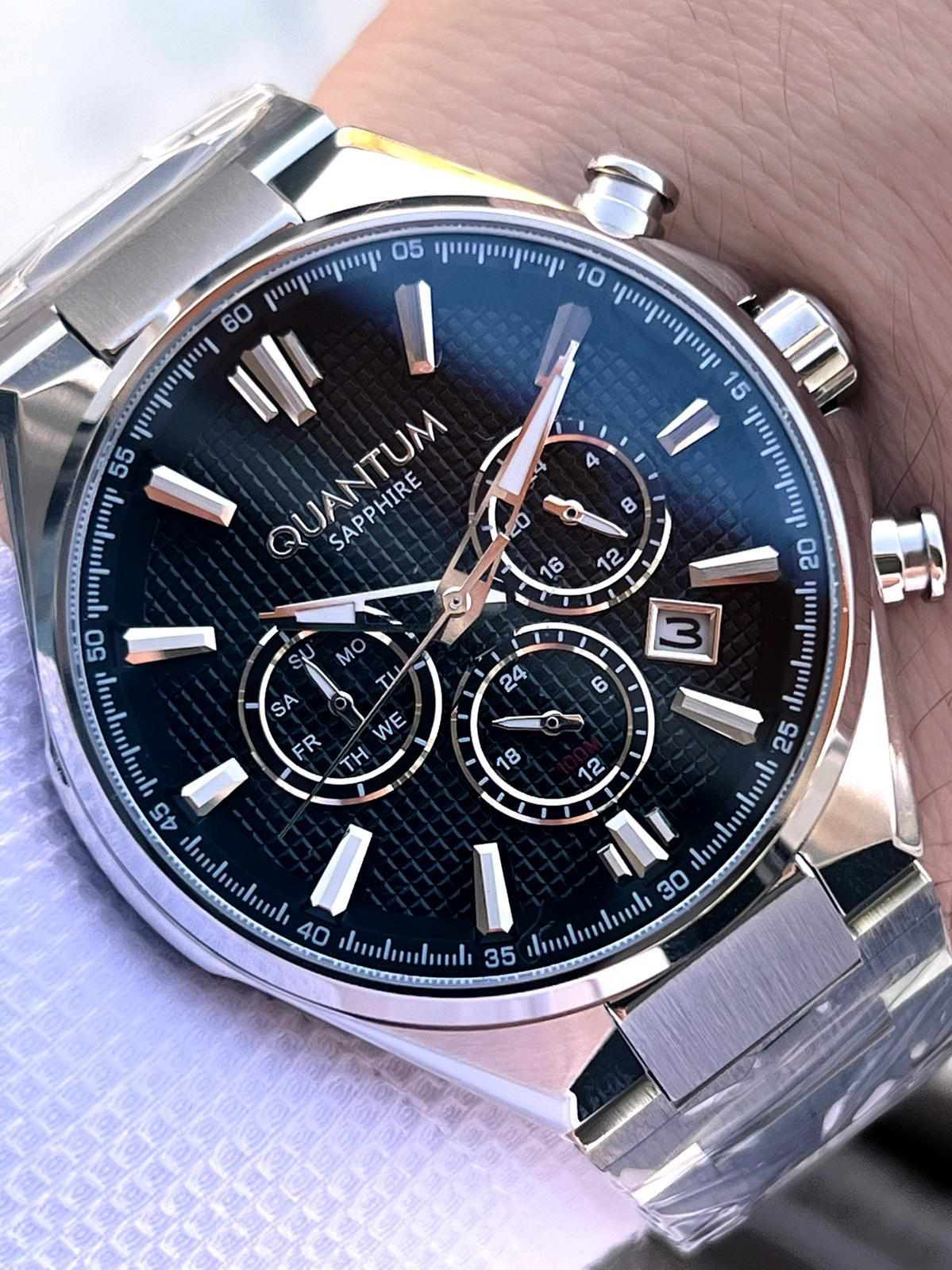 Quantum Sapphire Cizilmez Cam Çelik Kordon İç Kadran Fonksiyonlar Quantum Sapphire Cizilmez Cam Çelik Kordon İç Kadran Fonksiyonlar