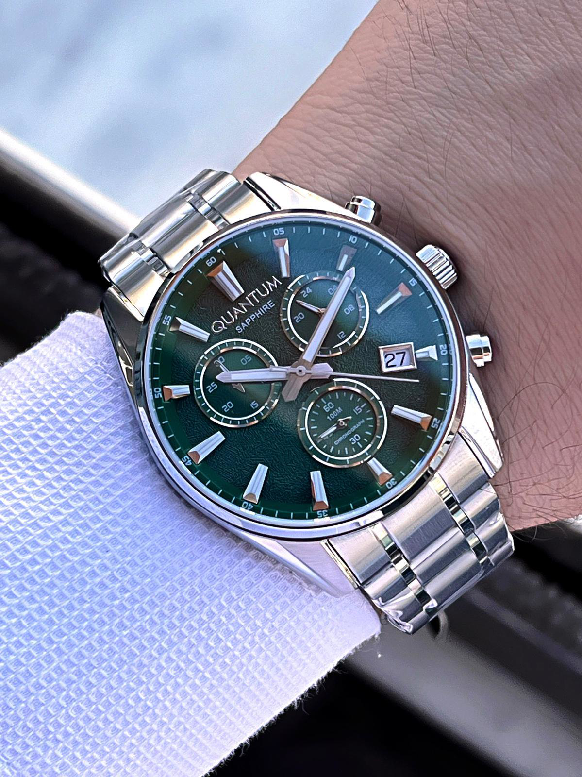Quantum Sapphire Cizilmez Cam Çelik Kordon İç Kadran Fonksiyonlar