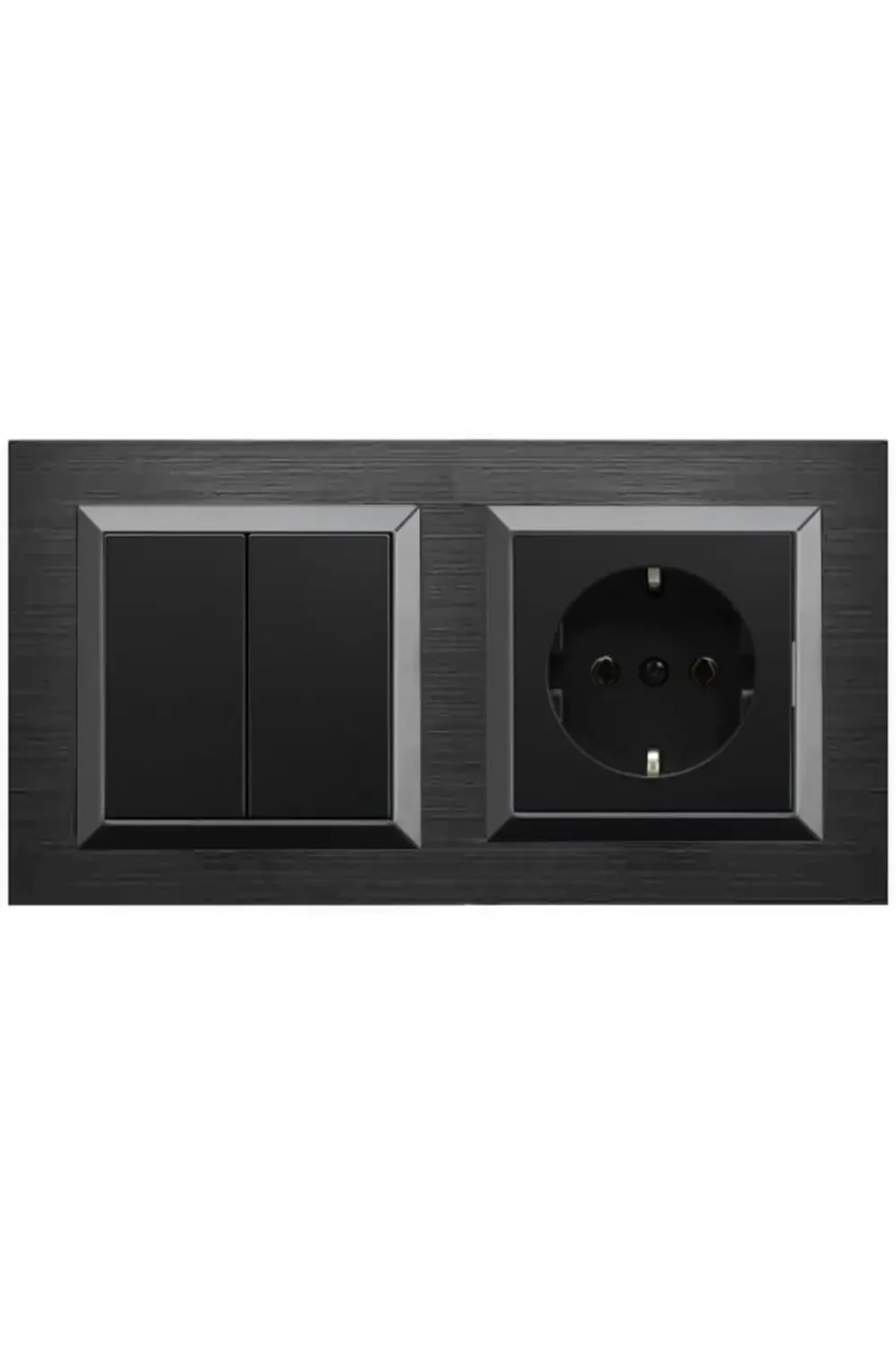 Quantum Siyah 2'li Set Komütatör ve Topraklı Priz Set 1185222