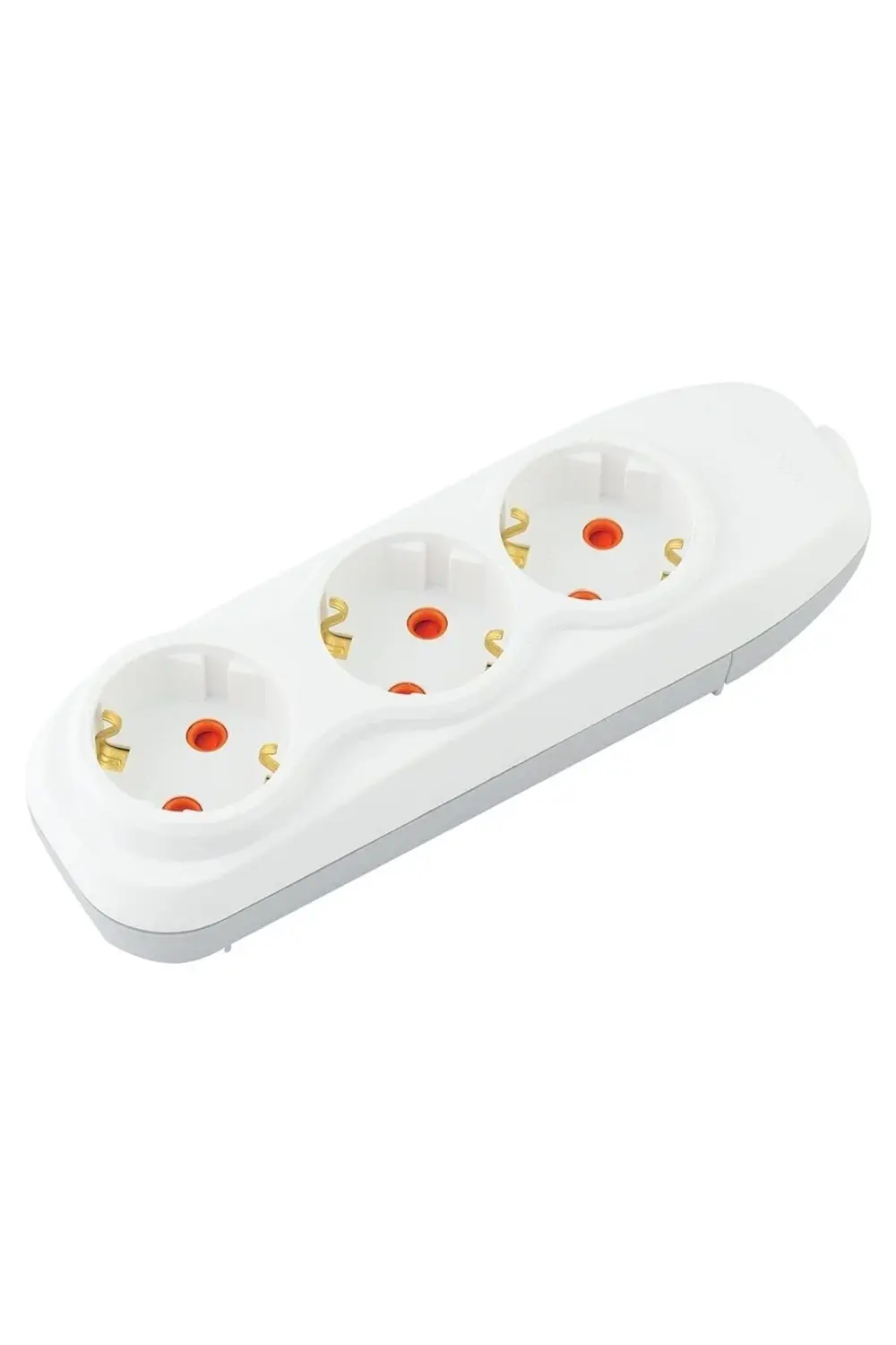 Quattro 3'lü Topraklı Çocuk Korumalı Grup Priz Kordonsuz