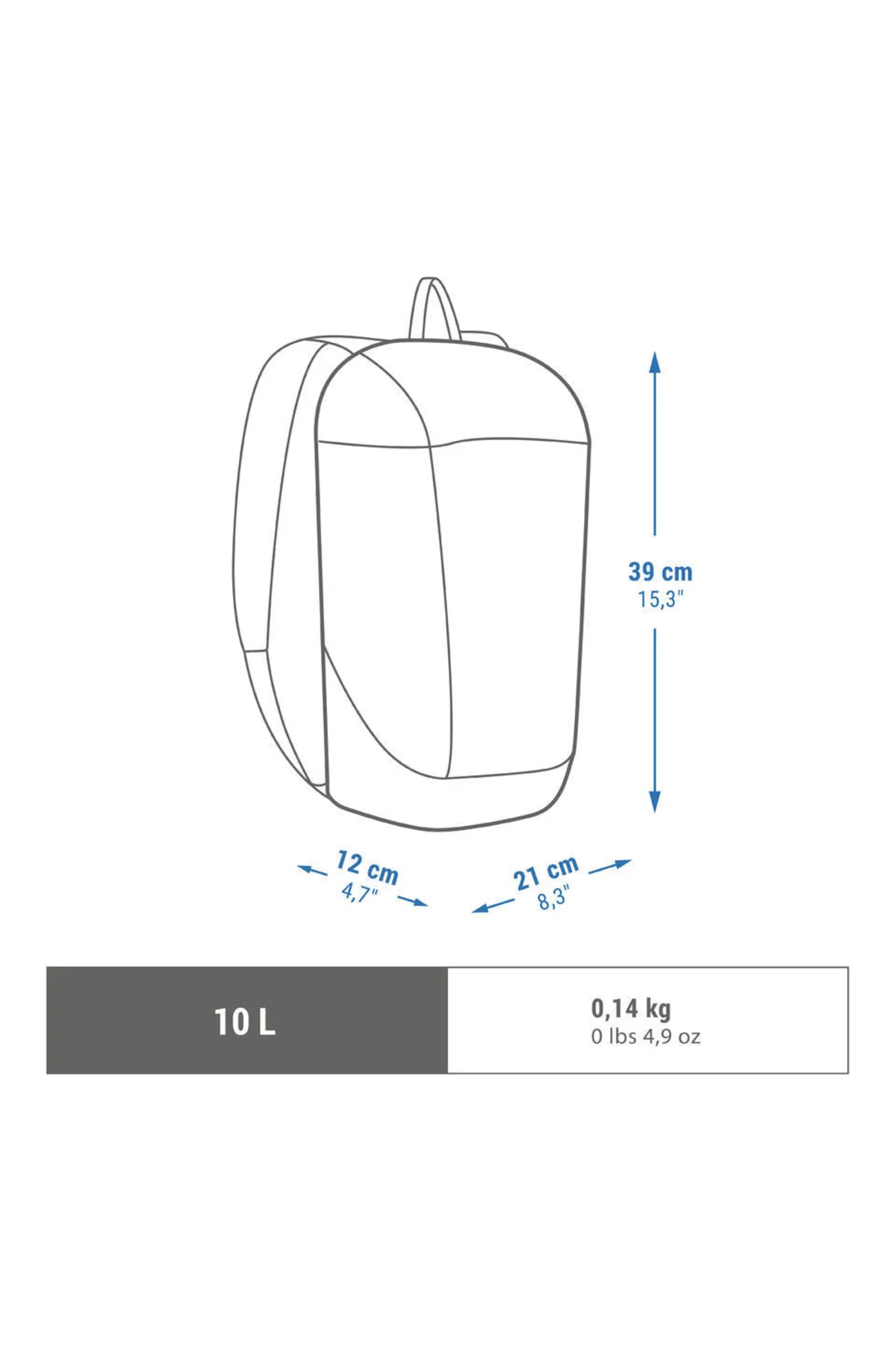 Quechua - Çanta Nh 100 10 L Koyu Mavi