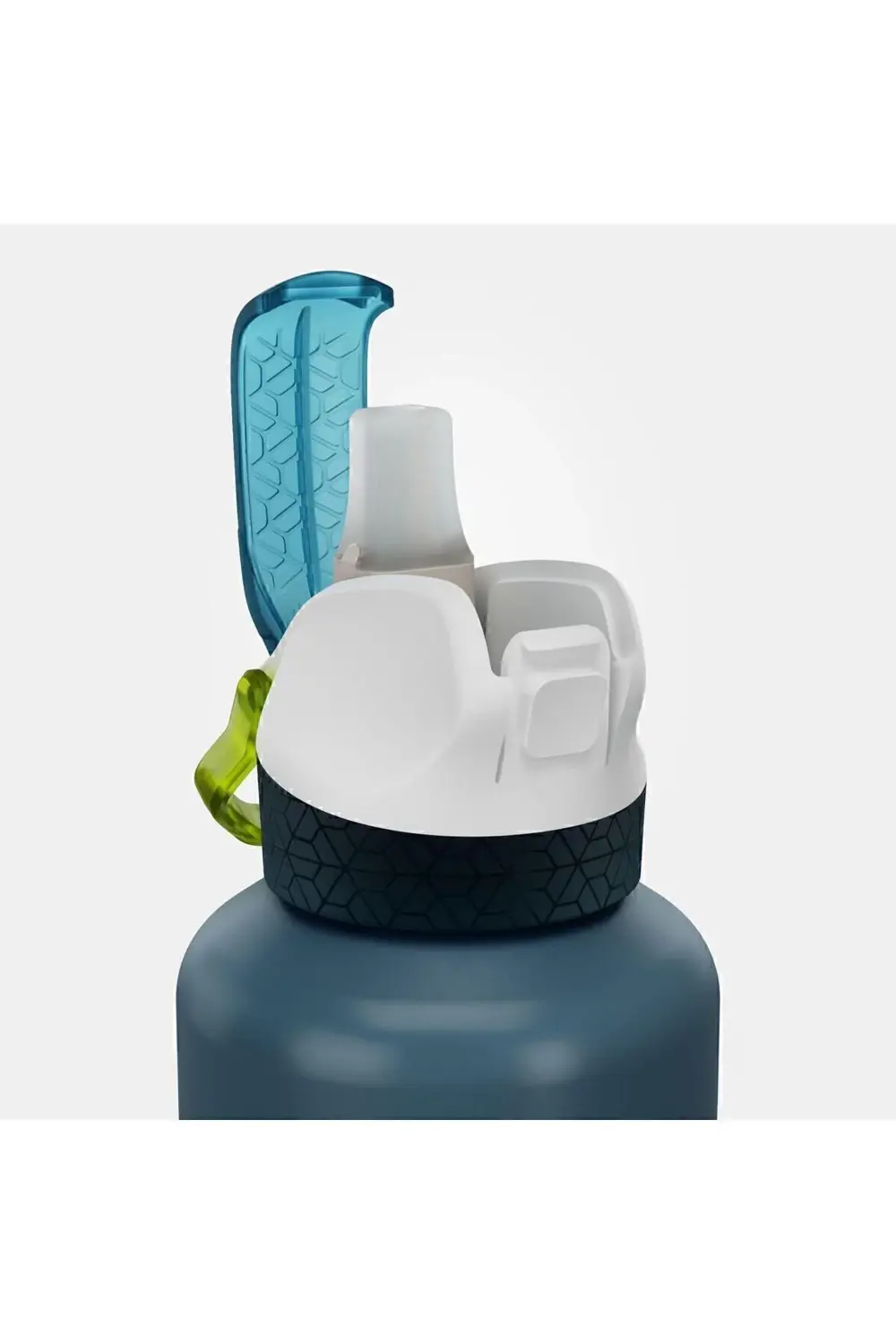 Quechua Çocuk Matara Pipetli Alüminyum 0.6 L Lacivert Tek Elle Aç