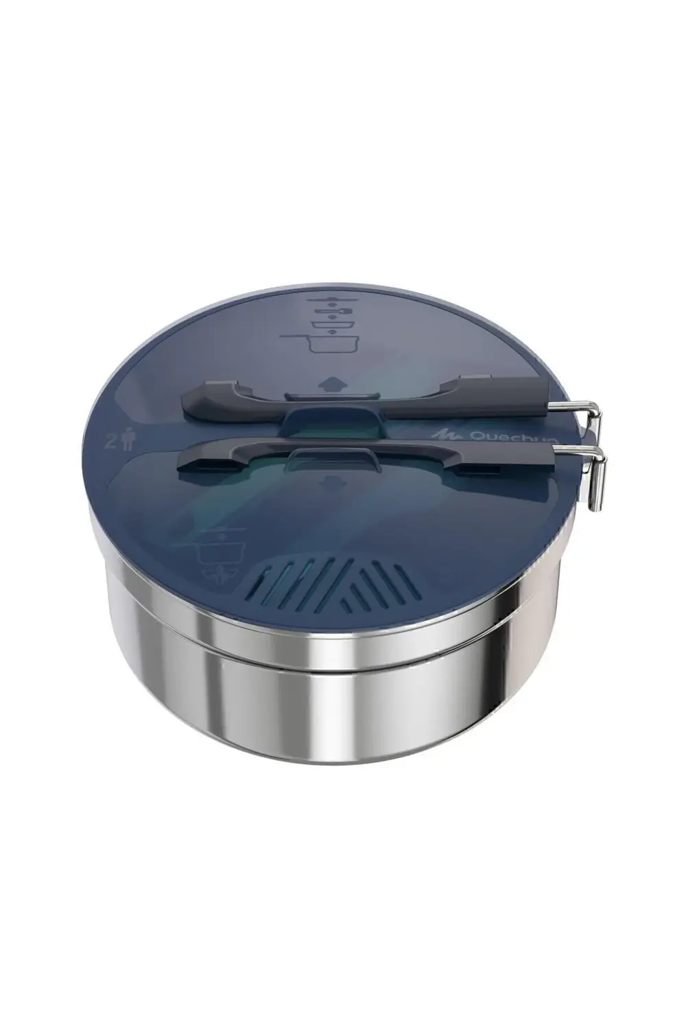 Quechua Kamp Yemek Seti - 2 Kişilik - Paslanmaz Çelik - Mh100