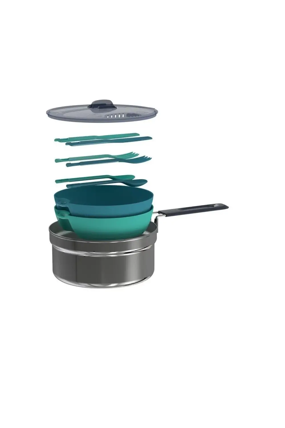 Quechua Kamp Yemek Seti - 2 Kişilik - Paslanmaz Çelik - Mh100