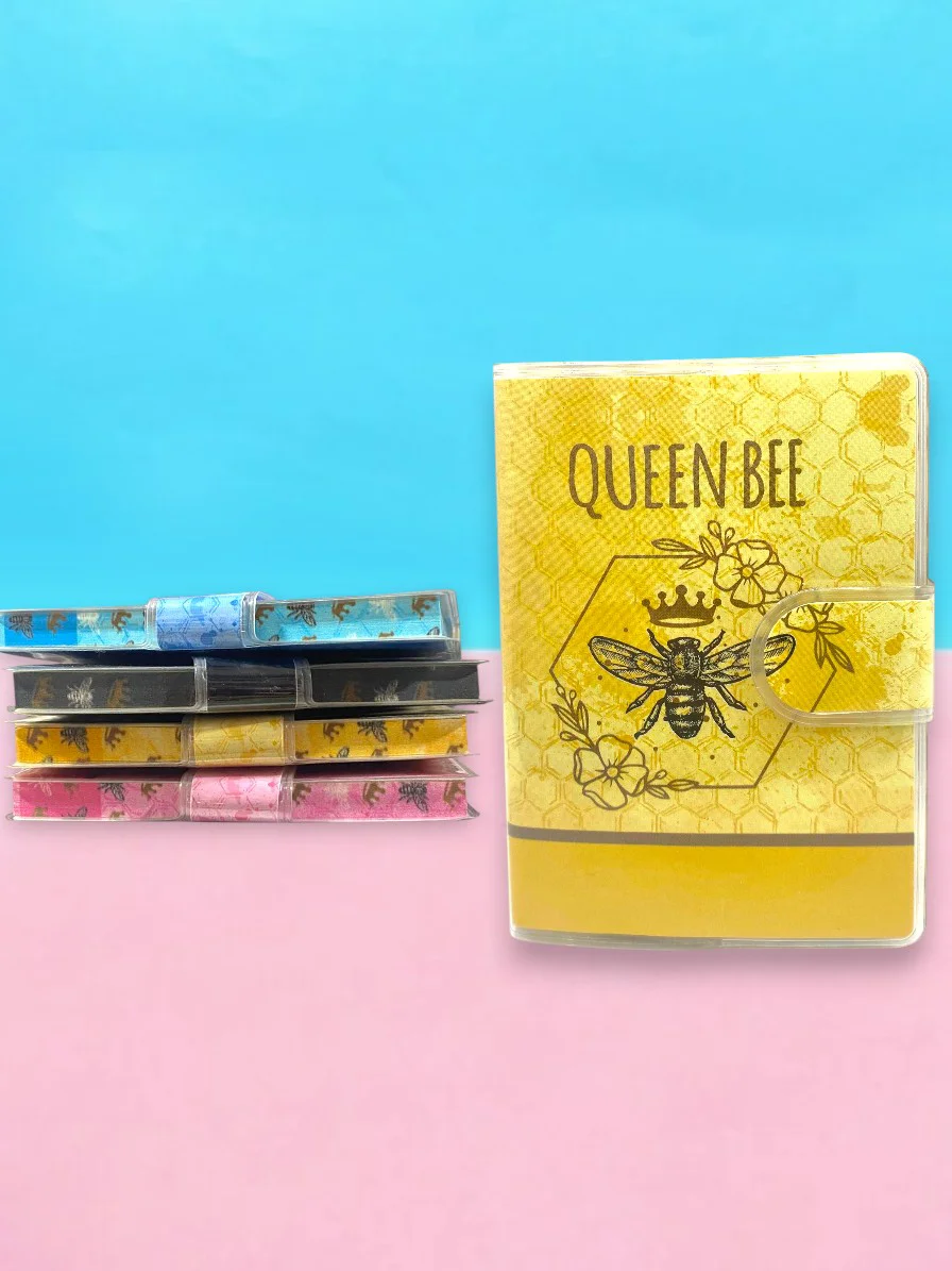 Queen Bee A7 Not Defteri , Çıt Çıtlı Cep Defteri - Sarı