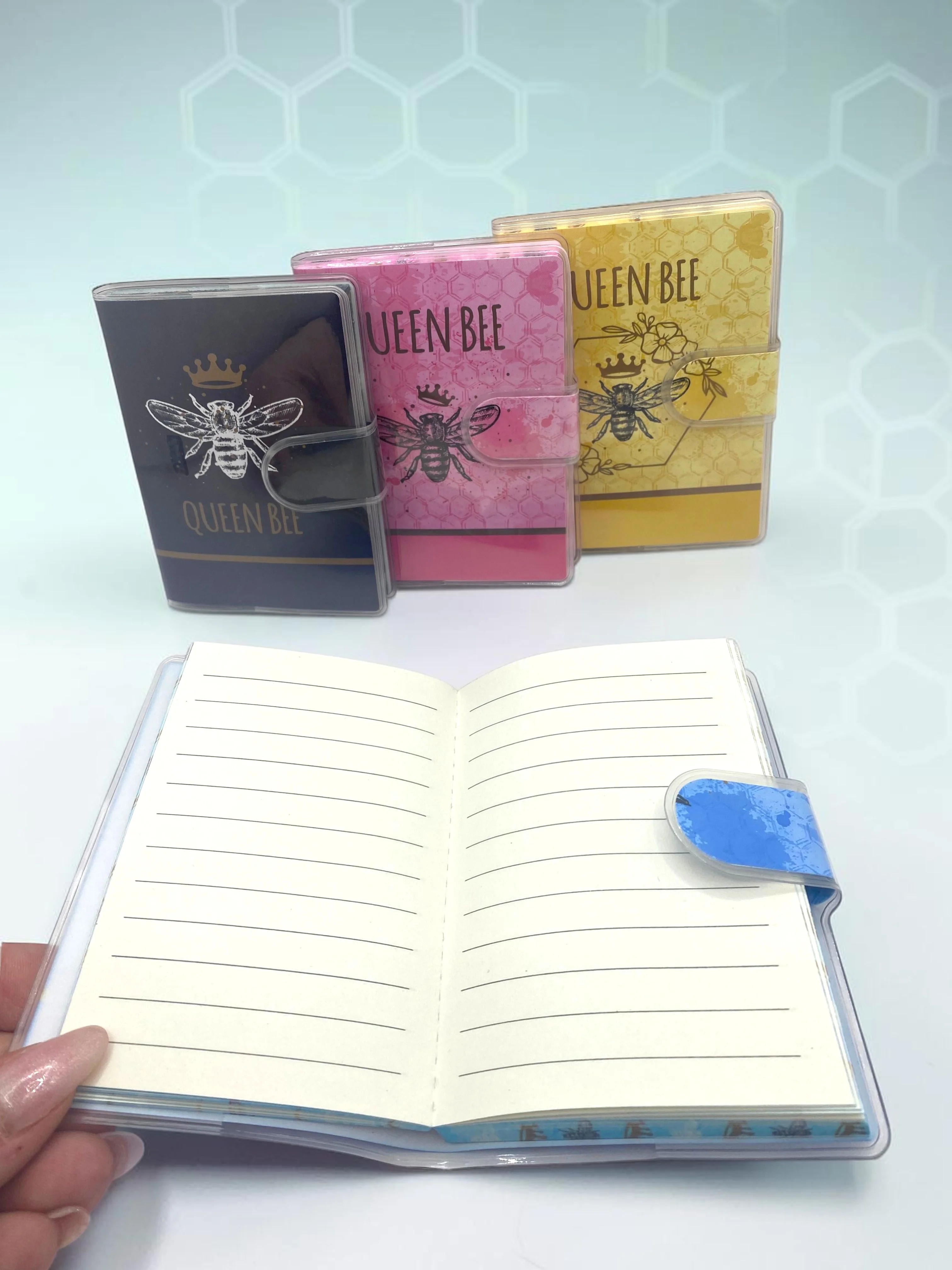 Queen Bee A7 Not Defteri , Çıt Çıtlı Cep Defteri - Mavi