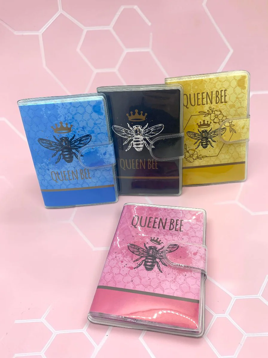 Queen Bee A7 Not Defteri , Çıt Çıtlı Cep Defteri - Pembe