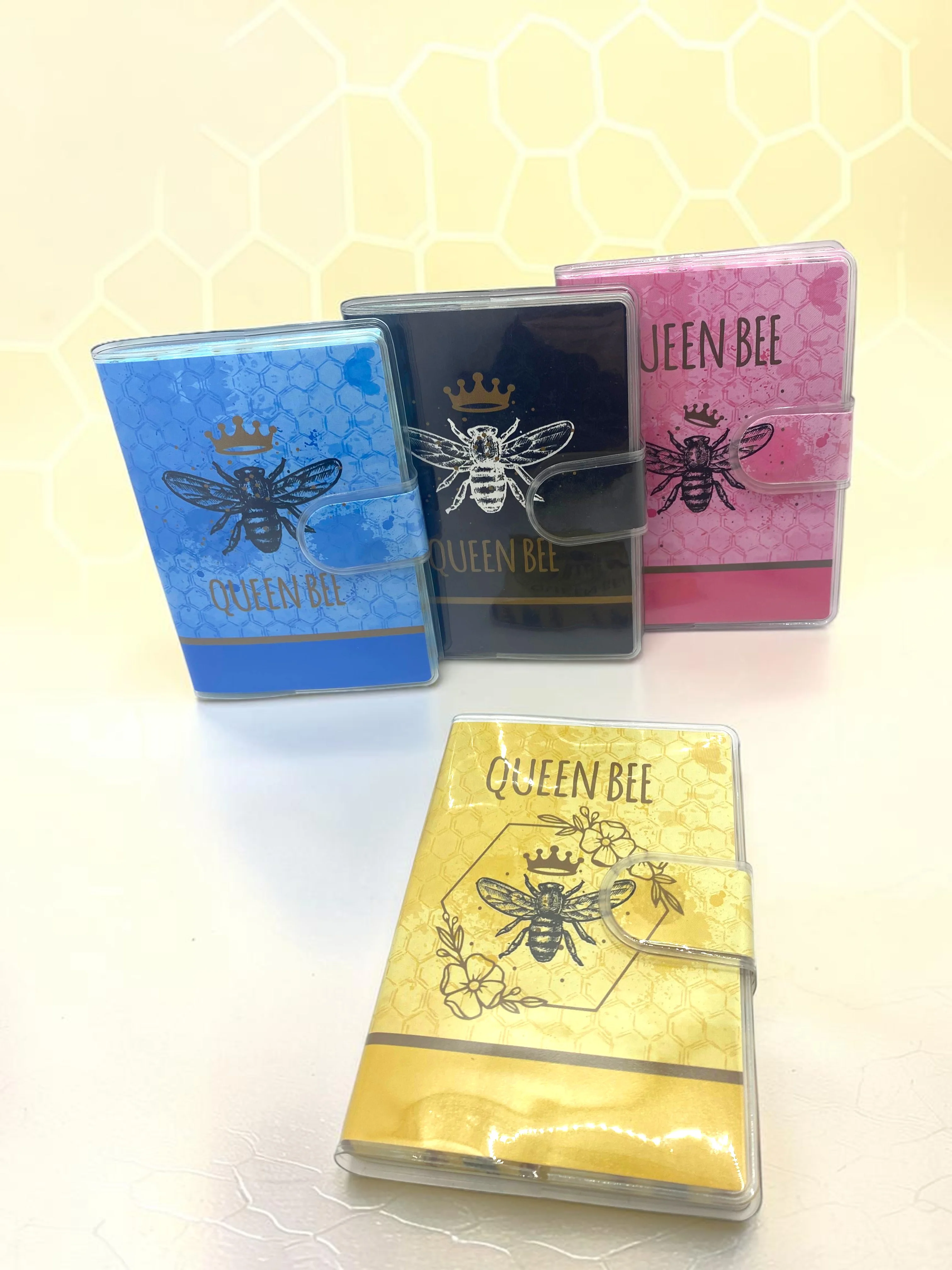 Queen Bee A7 Not Defteri , Çıt Çıtlı Cep Defteri - Sarı