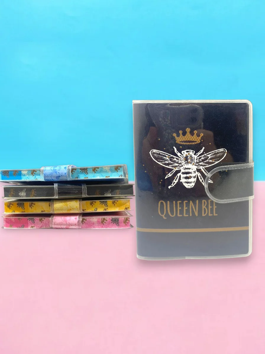 Queen Bee A7 Not Defteri , Çıt Çıtlı Cep Defteri - Siyah