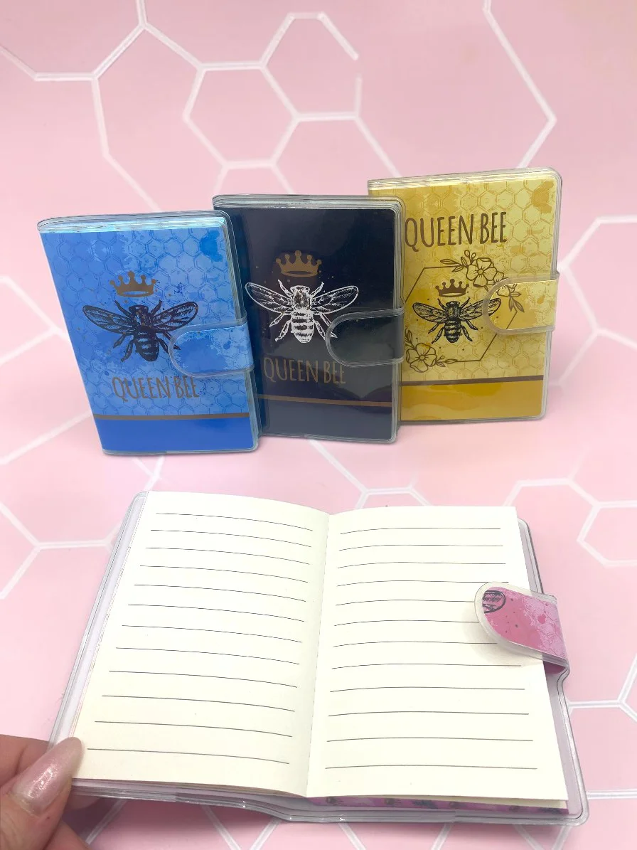 Queen Bee A7 Not Defteri , Çıt Çıtlı Cep Defteri - Pembe
