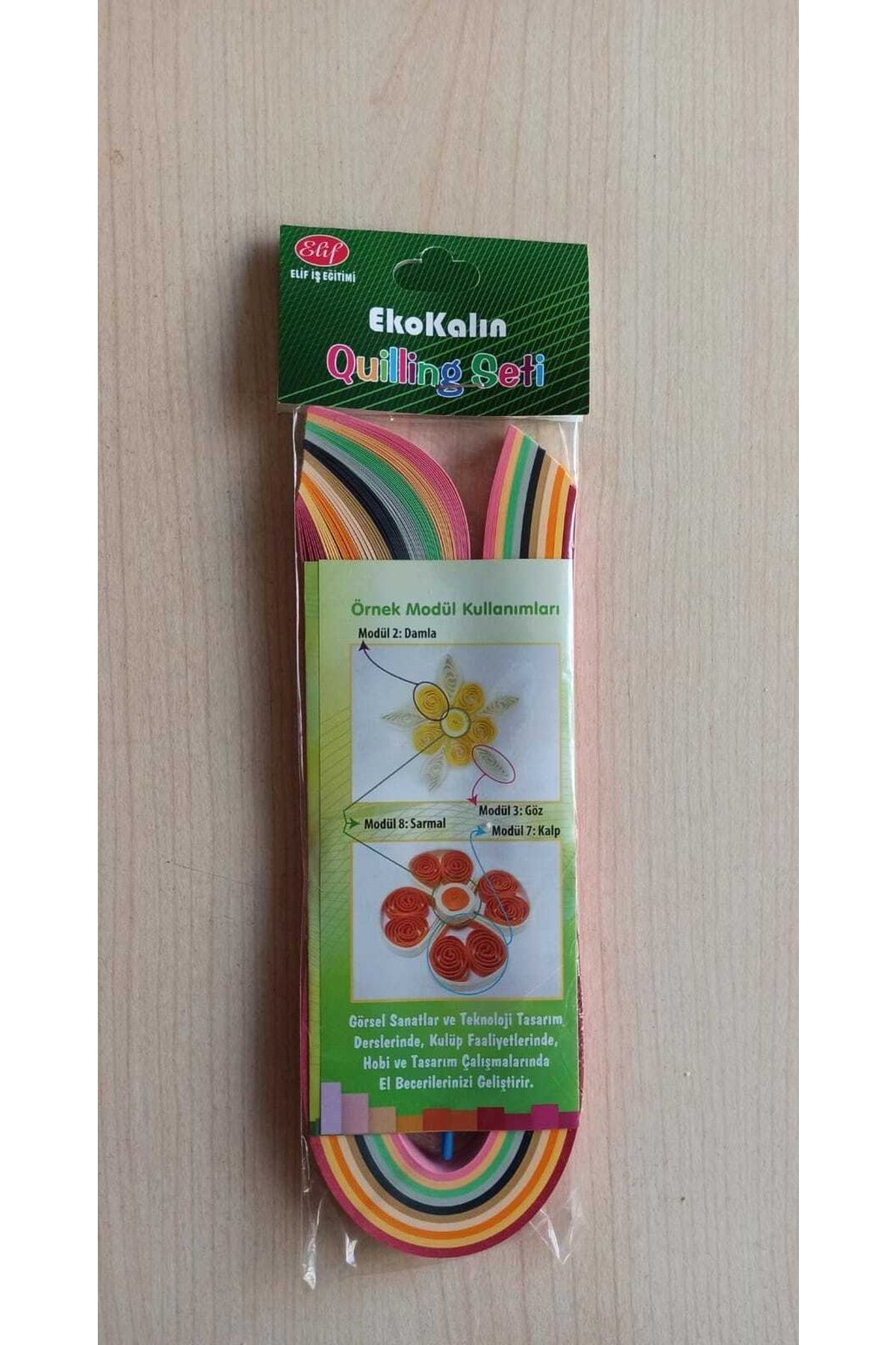 Elif İş Eğitimi Quilling Seti, Kağıt Katlama, Kıvırma Sanatı, İş Eğitimi Seti İnc