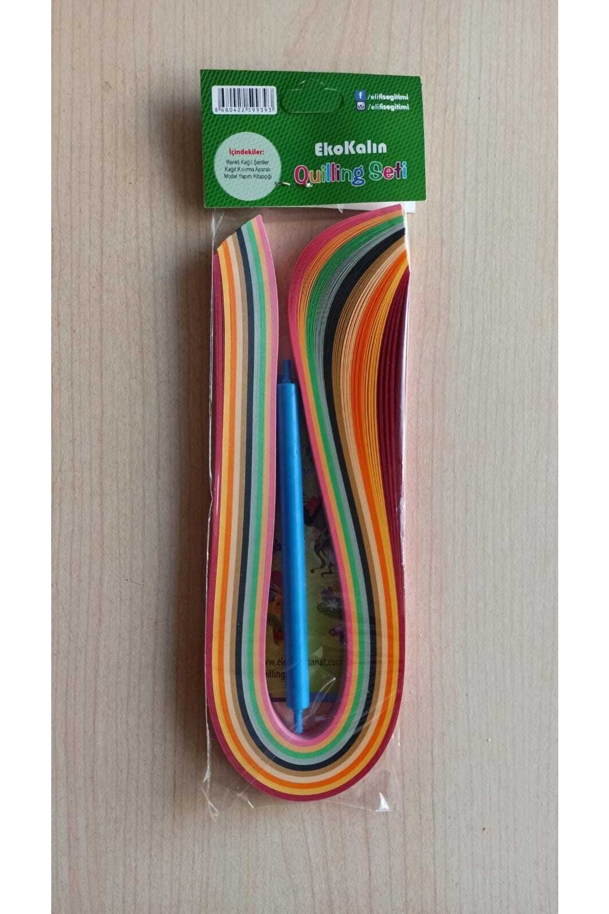 Elif İş Eğitimi Quilling Seti, Kağıt Katlama, Kıvırma Sanatı, İş Eğitimi Seti İnc