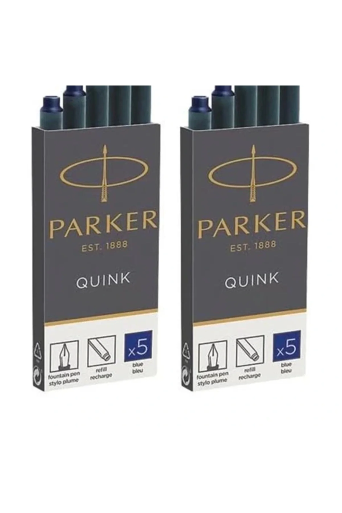 Quink Mürekkep Kartuşları Uzun Format 2 X 5'Li Paket (10 Toplam)