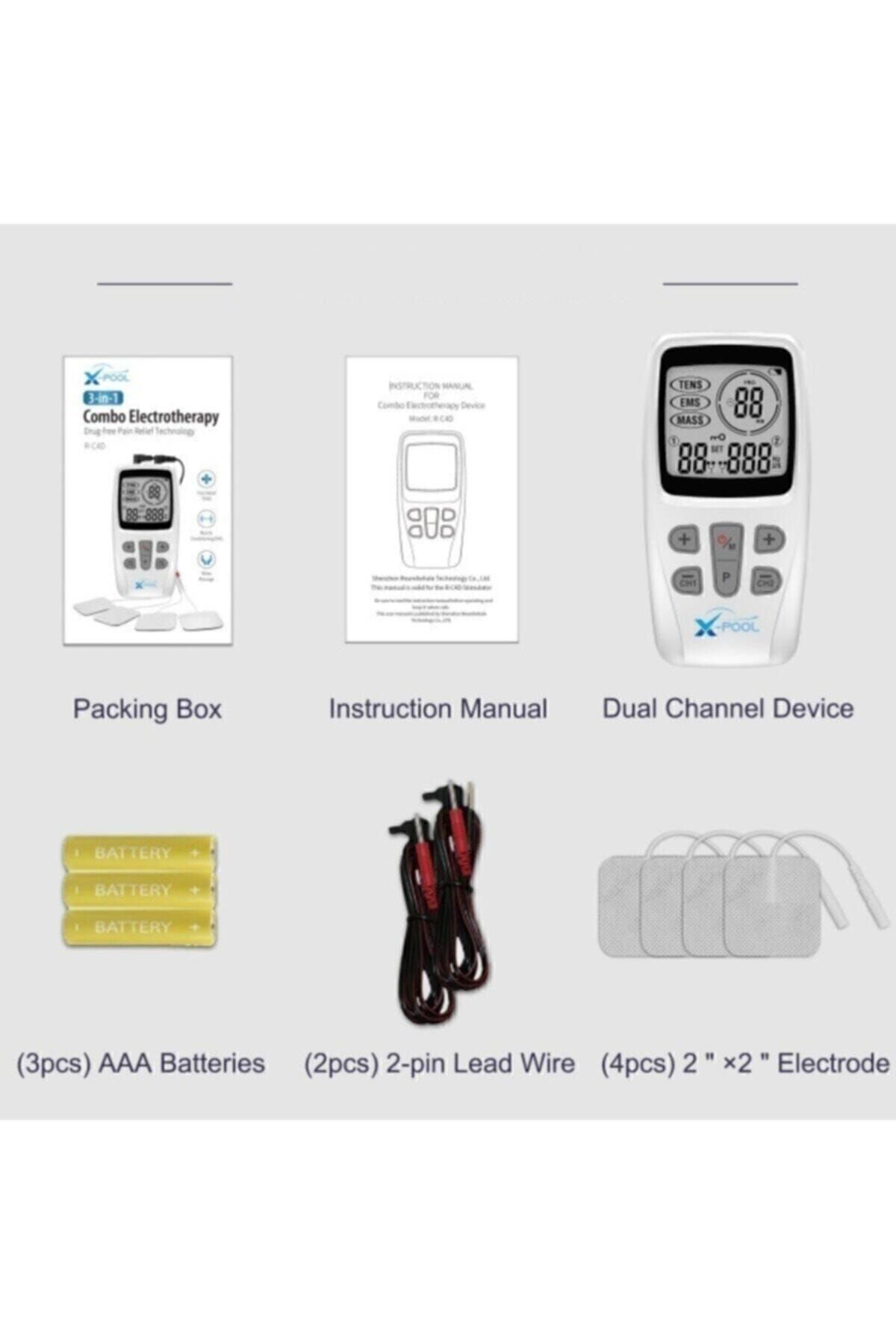 X Pool , R-C4d Portatif Dijital Tens,Ems,Masaj Fizik Tedavi Cihazı
