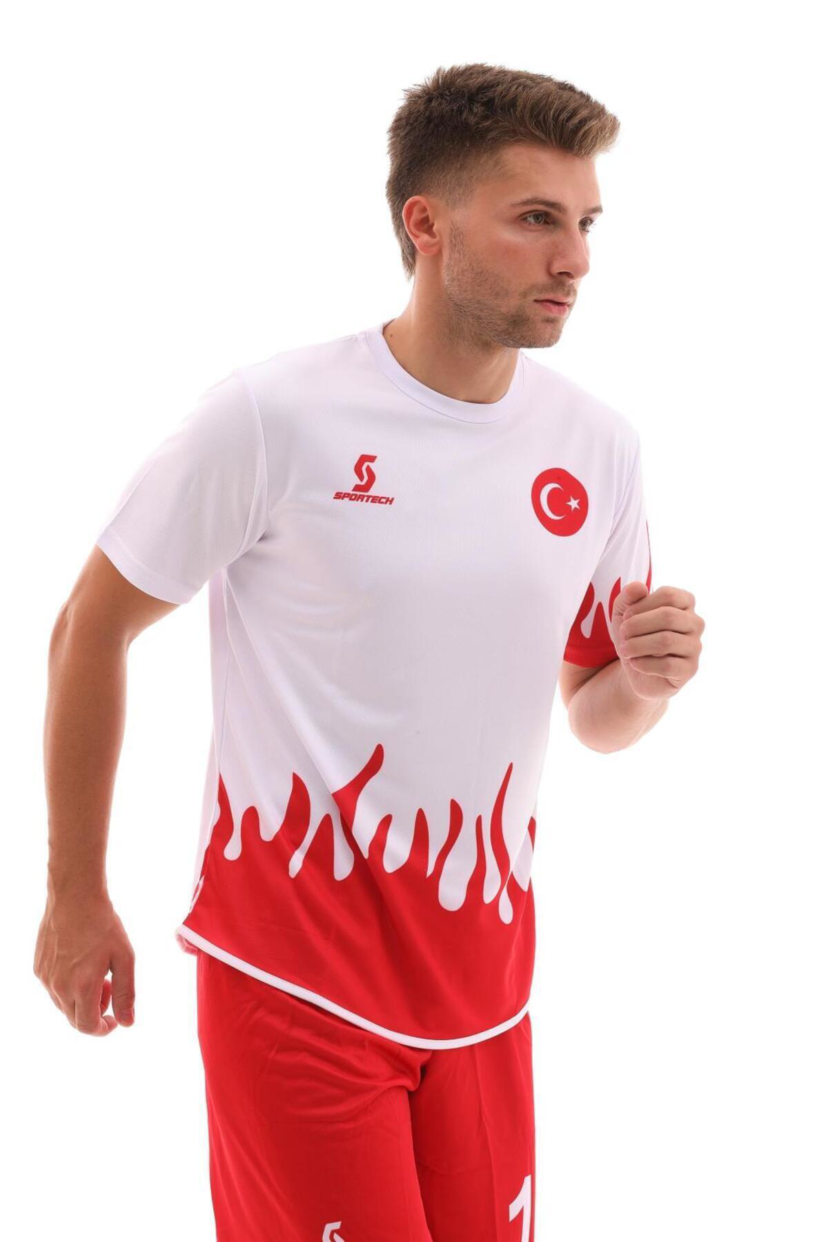Sportech R0120 Alevli Türkiye Forma Takımı (Tek Kelime İsim Yazilir)