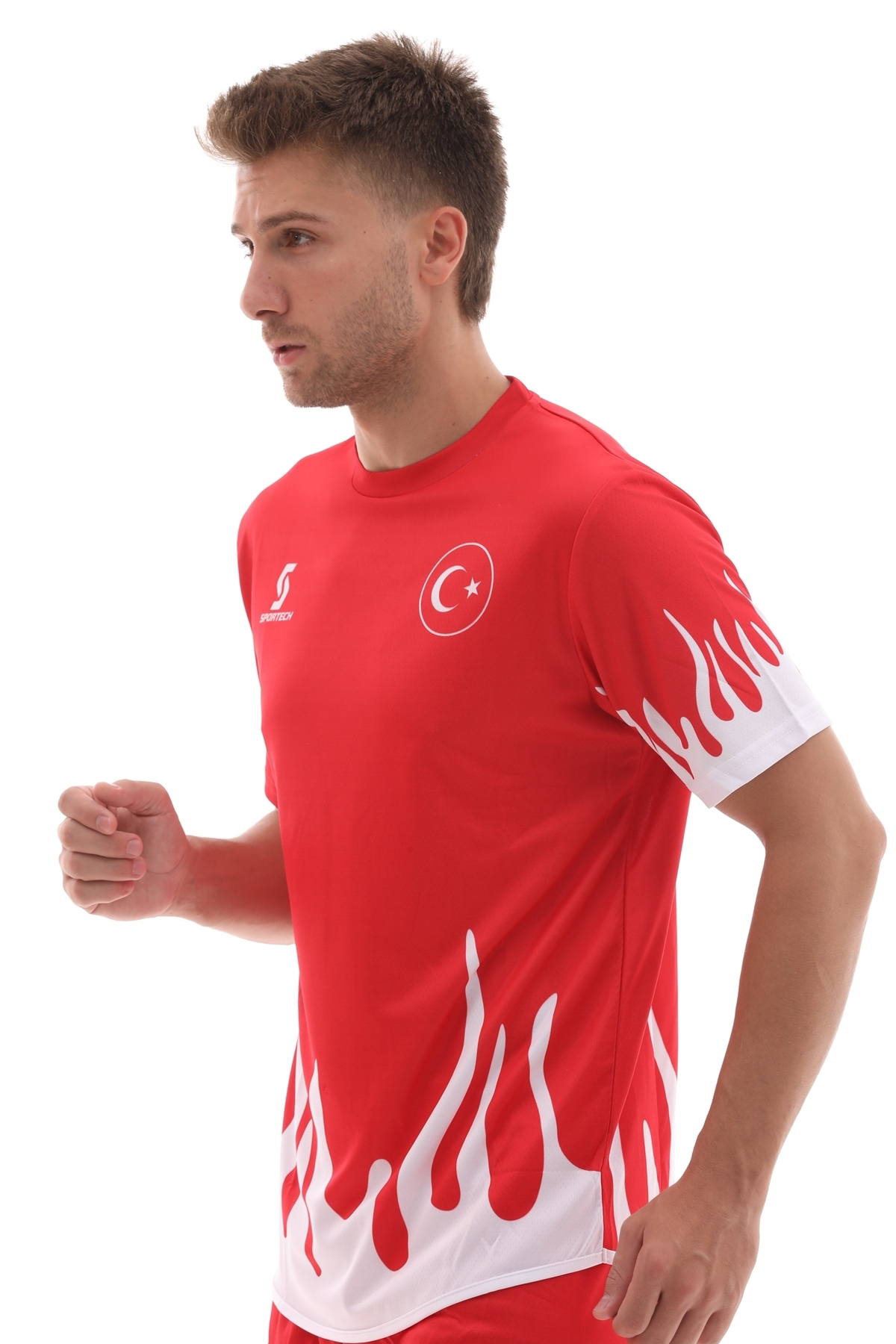 Sportech R0121 Alevli Türkiye Forması Tek Üst (Tek Kelime İsim Yazılır)