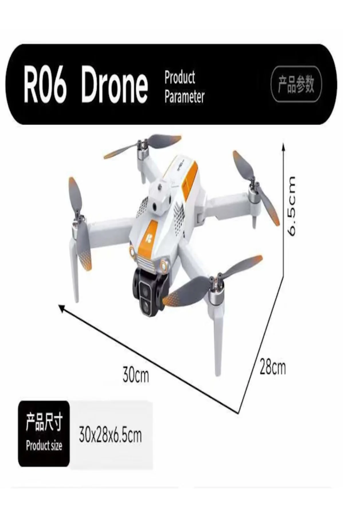 R06 DRONE 360 ROLL GPRS Lİ ÇİFT BATARYALI EKRANLI KUMANDA KULAKLI