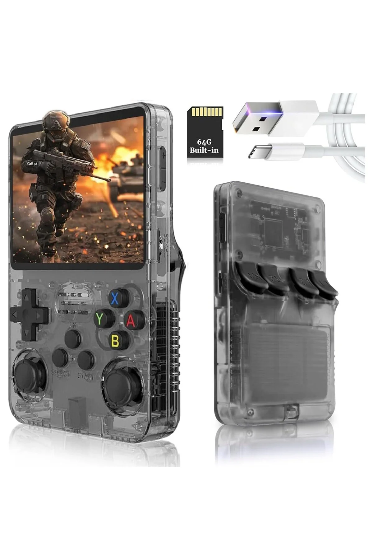 R36S Retro El Oyun Konsolu 64 GB Dahili 20.000+ Klasik Video Oyun