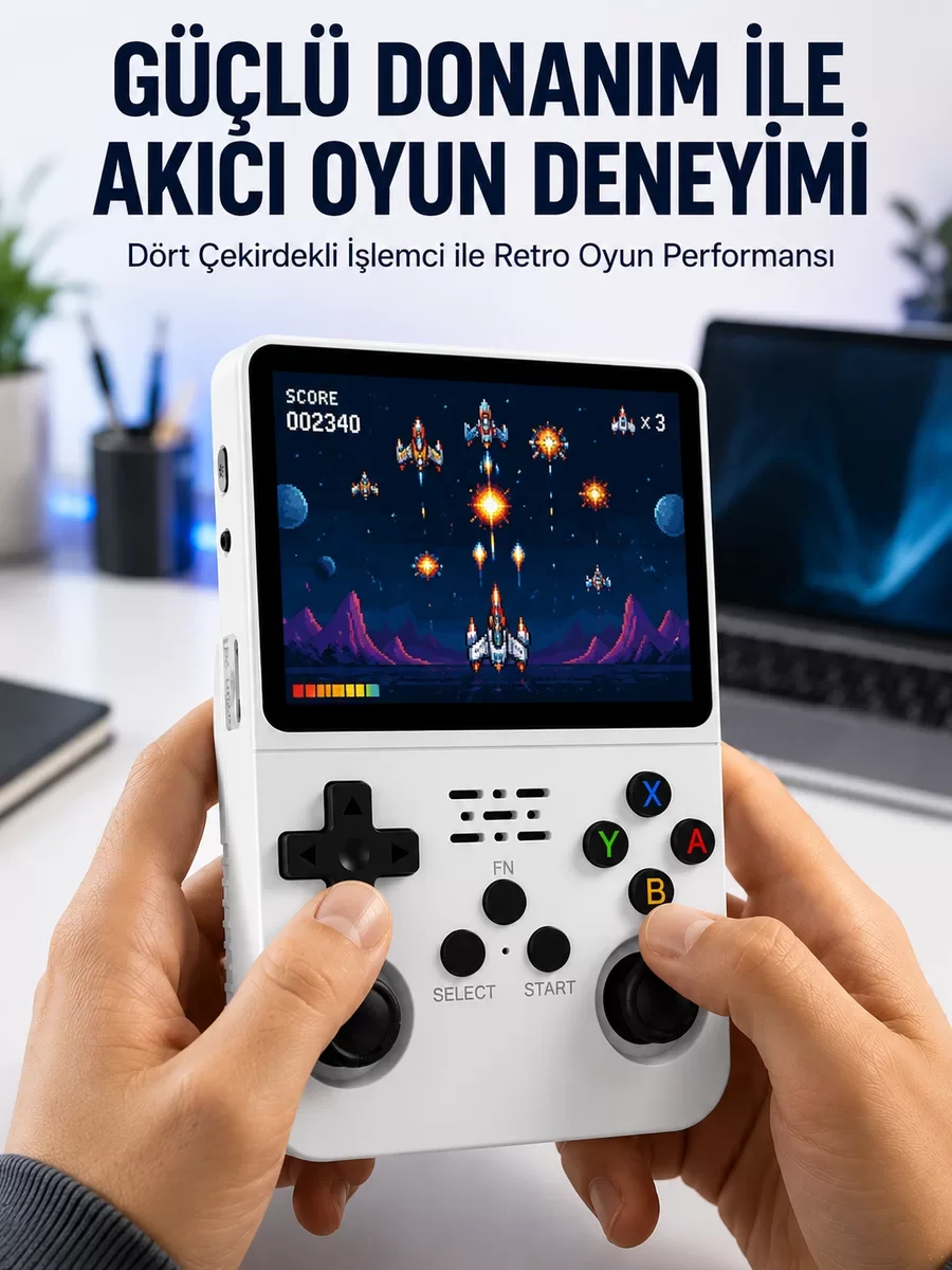 R36S Retro El Oyun Konsolu 64 GB - 15.000 Oyun Destekli 3.5” IPS Ekranlı Yeni Nesil