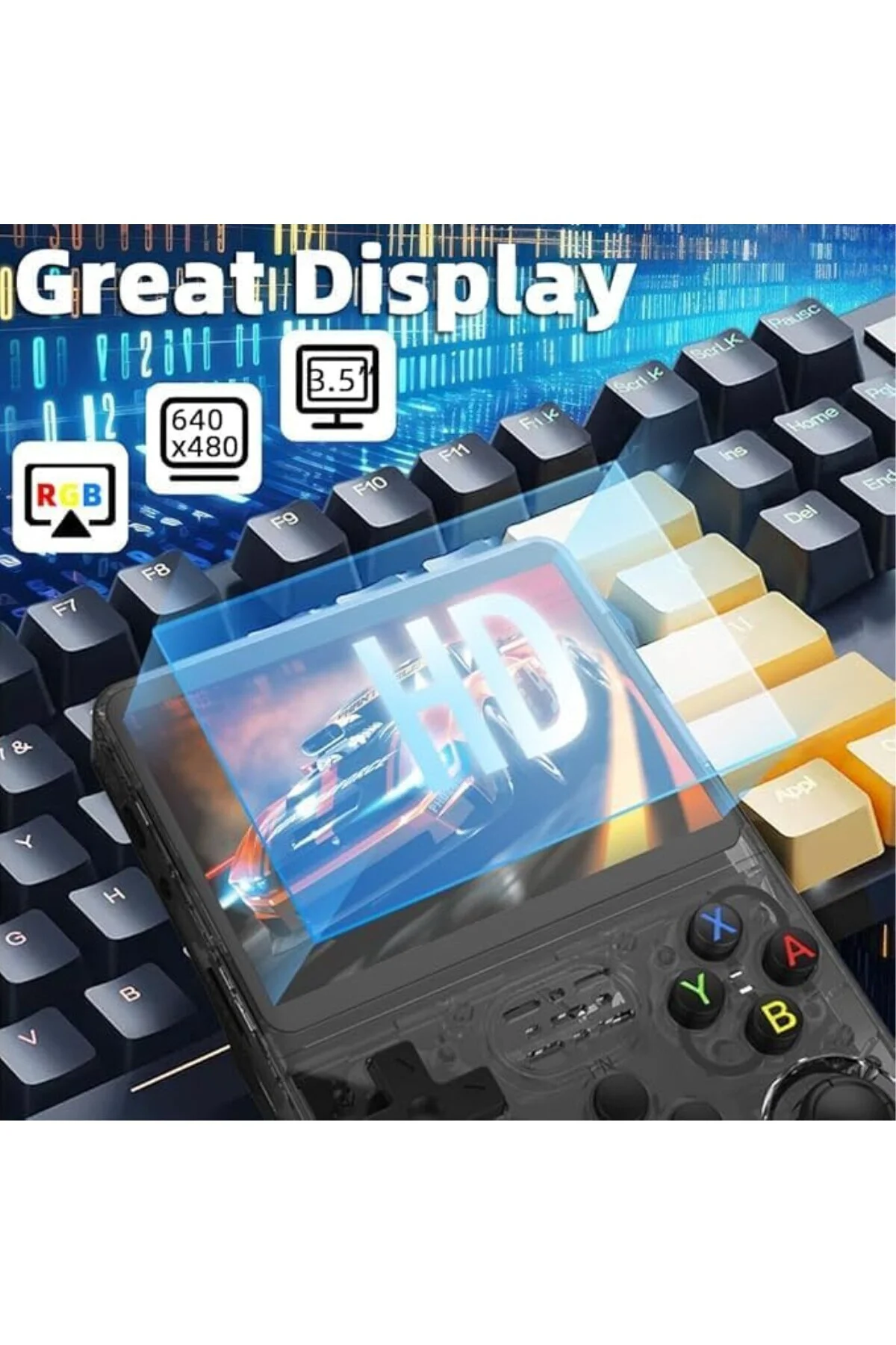 R36S Retro El Oyun Konsolu 64 GB Dahili 20.000+ Klasik Video Oyun