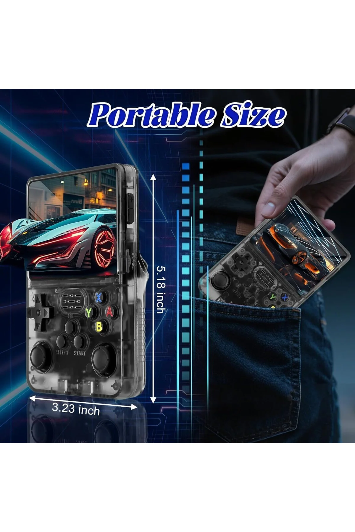 R36S Retro El Oyun Konsolu 64 GB Dahili 20.000+ Klasik Video Oyun