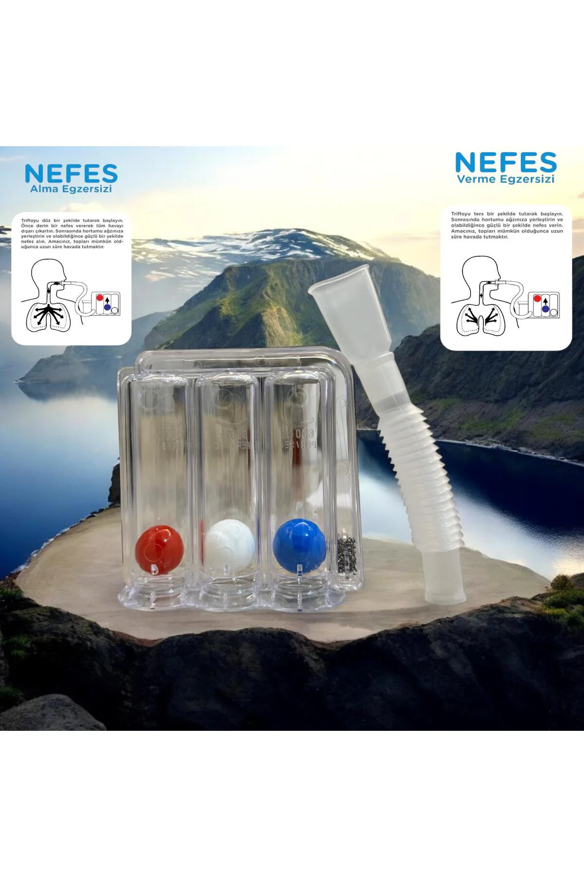 Rabır Triflo Solunum Egzersiz Cihazı Akciger Nefes Egzersiz Aparatı Fiyatı, Yorumları ve Özellikleri