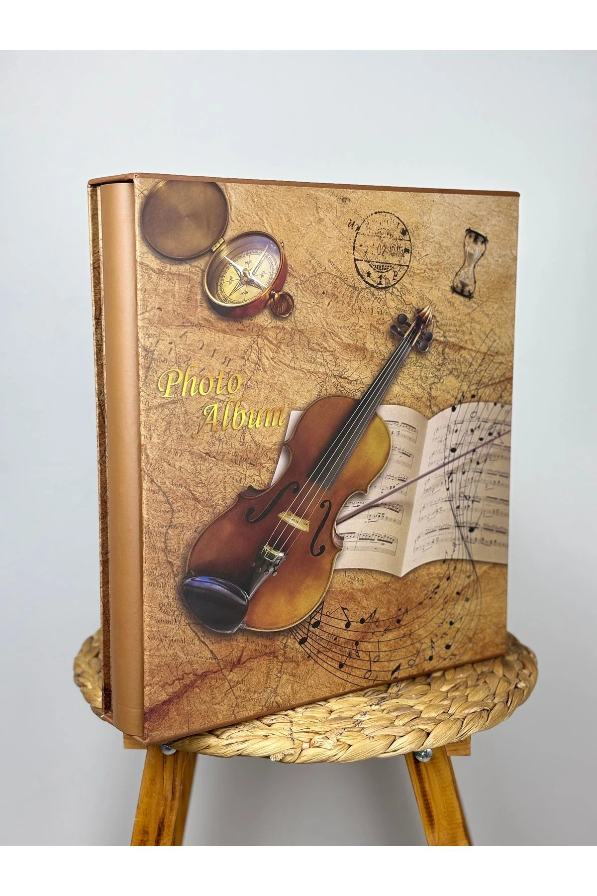 Rabsev Rs25 Fotoğraf Albümü 10x15cm 600 Lük Keman Desenli Kutulu 