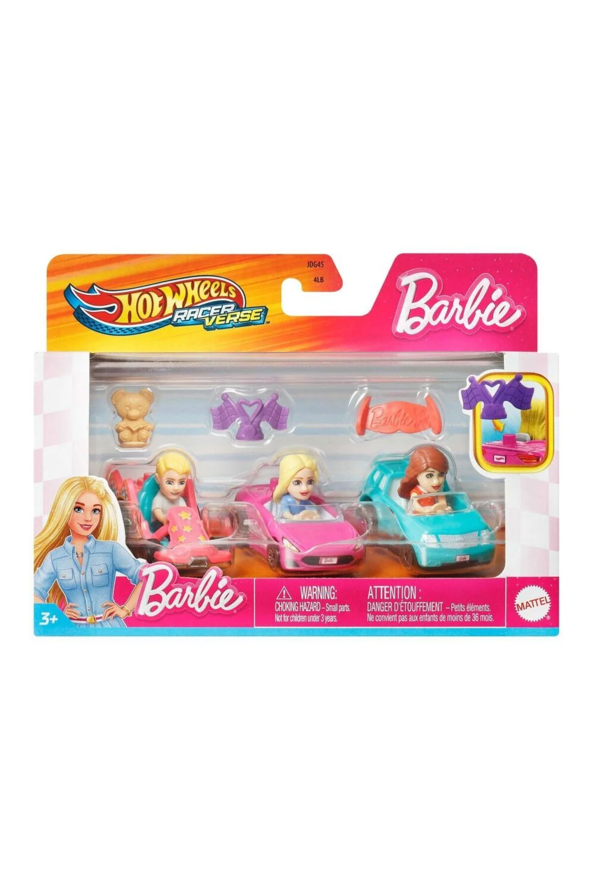 Racerverse Barbie 3 lü Araba Seti JDG45-JDG48 Racerverse Barbie 3 lü Araba Seti JDG45-JDG48