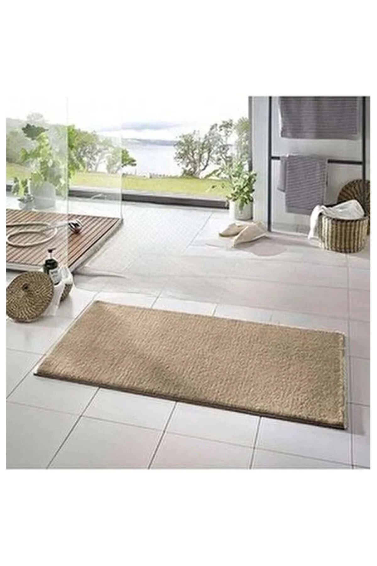 Rachel Carpet Banyo Paspası 1 Adet 50x80 Peluş Kaymaz Taban Yıkan