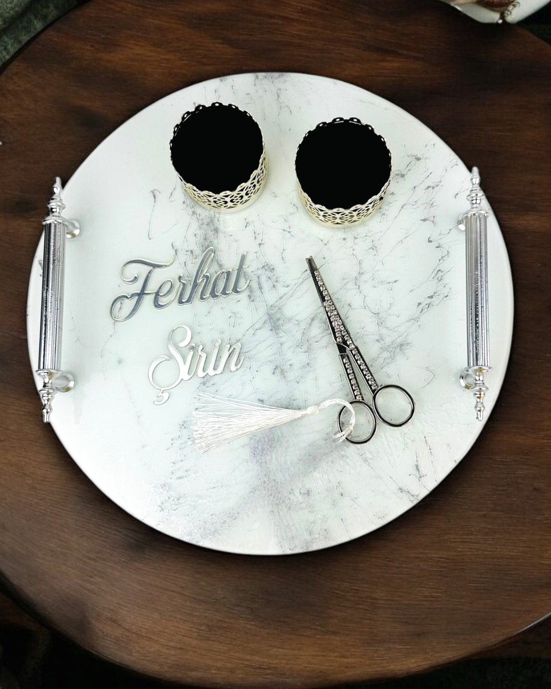 Cyzhome Radiance Gümüş Nişan Tepsisi Cyzhome Radiance Gümüş Nişan Tepsisi