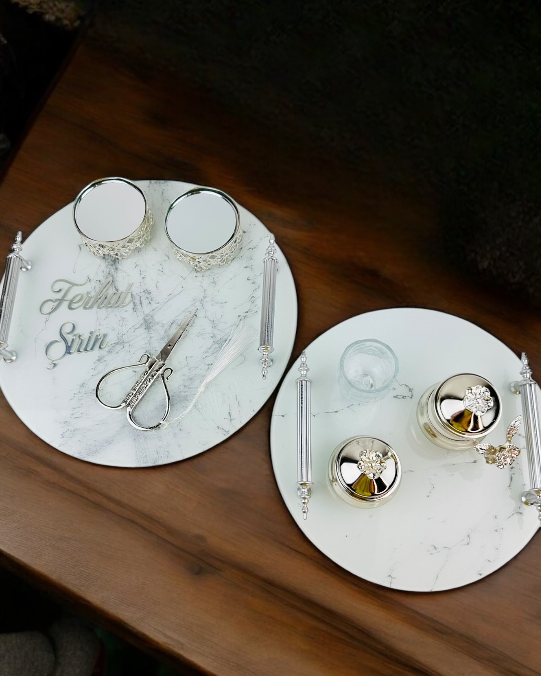 Cyzhome Radiance Gümüş Nişan Tepsisi Cyzhome Radiance Gümüş Nişan Tepsisi