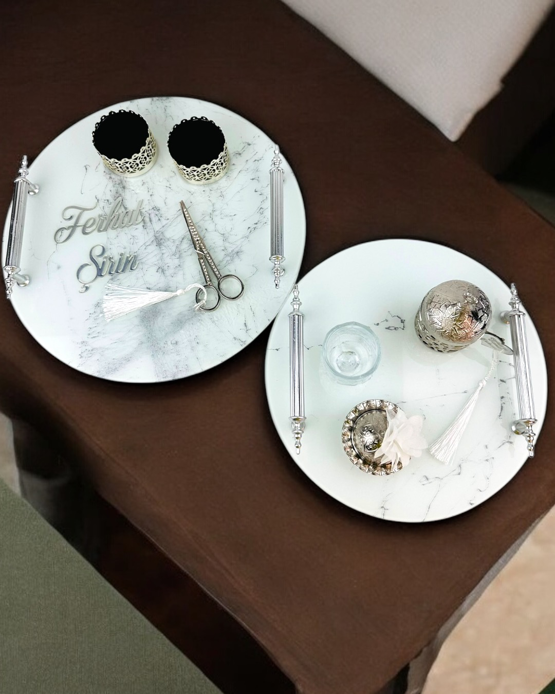 Cyzhome Radiance Gümüş Nişan Tepsisi Cyzhome Radiance Gümüş Nişan Tepsisi