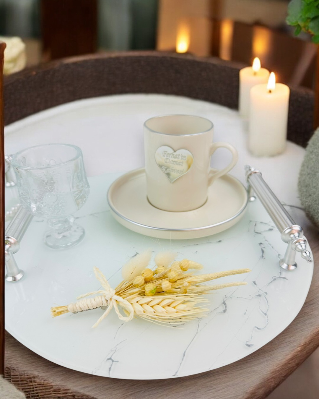 Cyzhome Radiance Gümüş Nişan Tepsisi Cyzhome Radiance Gümüş Nişan Tepsisi