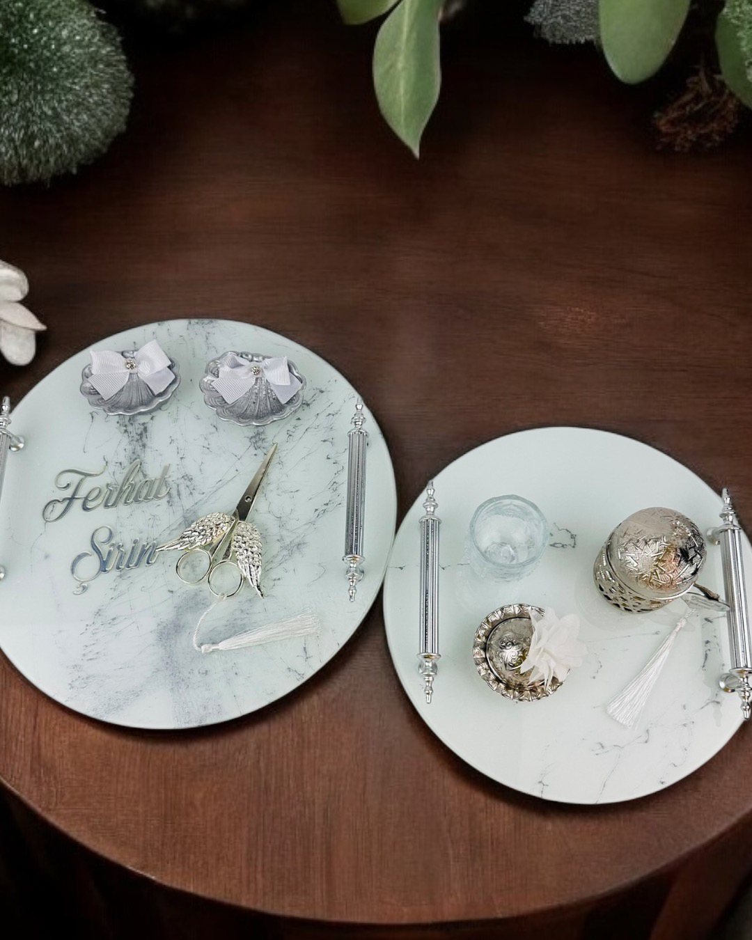 Cyzhome Radiance Gümüş Nişan Tepsisi Cyzhome Radiance Gümüş Nişan Tepsisi