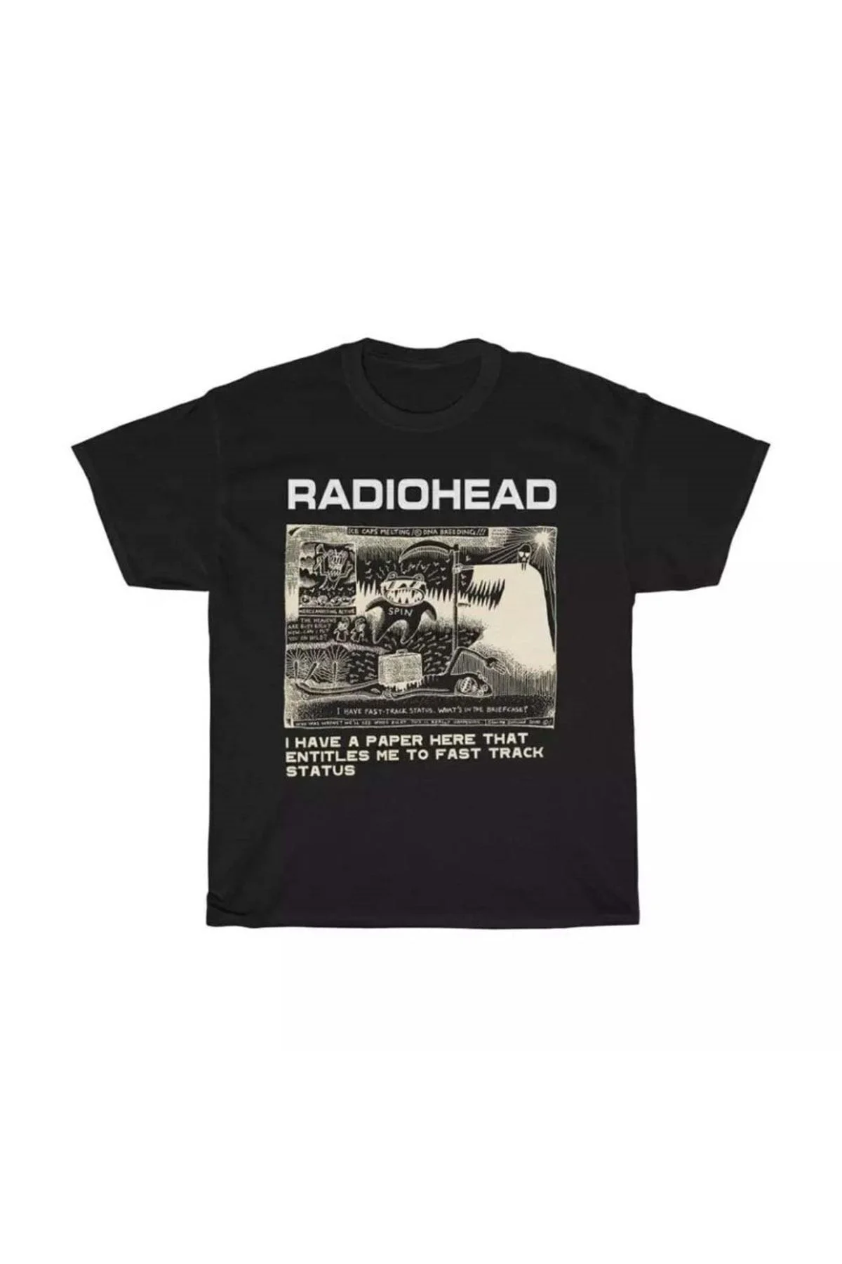 Radiohead Dna Breeding Siyah Unisex T-Shirt