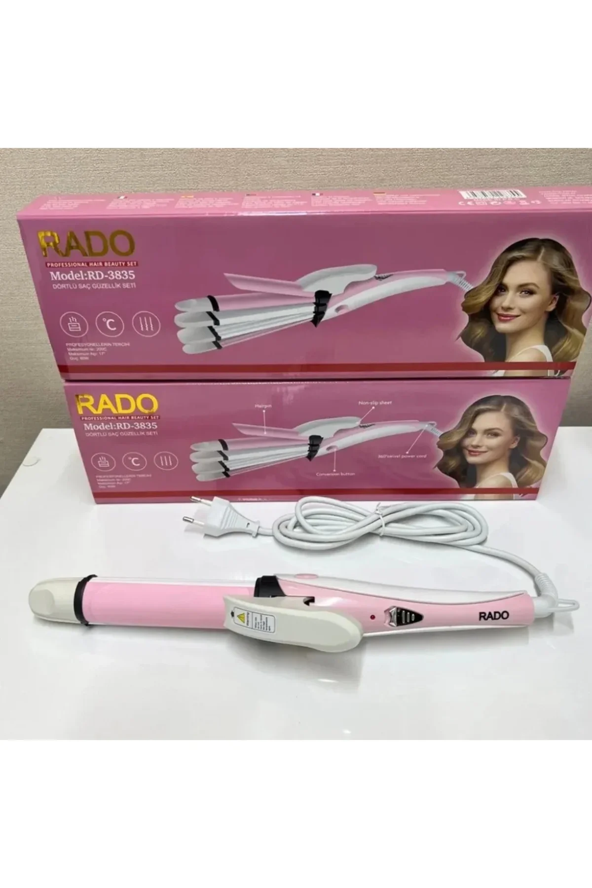 Rado RD-3835 Şekillendirici Saç Güzellik Seti - 4&amp;apos;lü, 60W GO-53-vice 00451