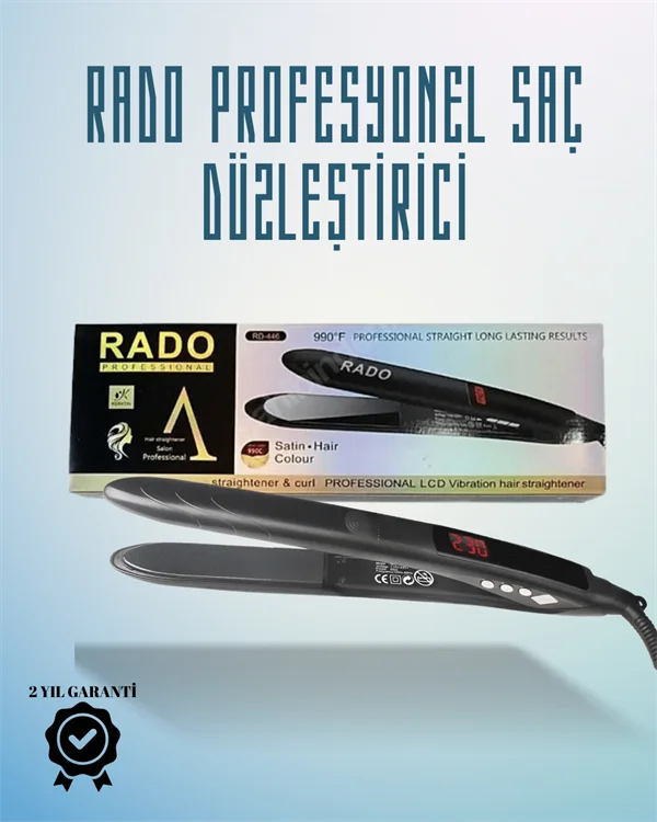 Rado RD-446 Seyahat Dostu Saç Düzleştirici – Güvenlik Kilidi ve T