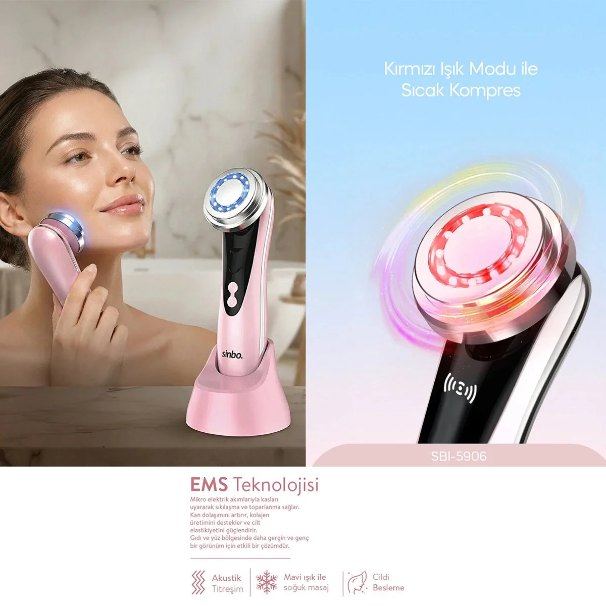 Radyo Frekanslı Yüz - Boyun Kırışıklık Giderici Sbı-5906 Bx40 Fiyatı, Yorumları ve Özellikleri