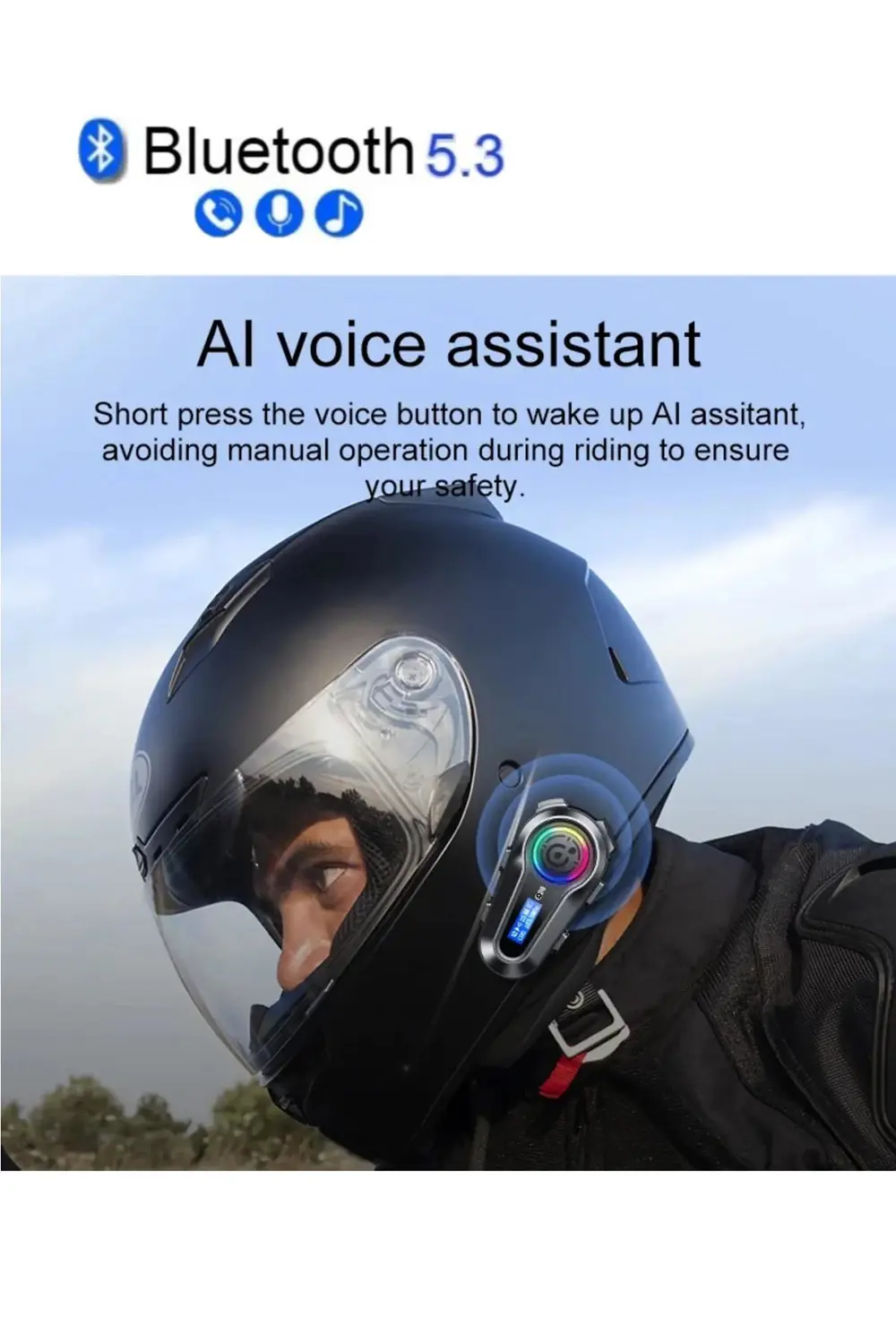 Radyo Özellikli Kask Kulaklık Q-08P Su Geçirmez Bluetooth Motosik Radyo Özellikli Kask Kulaklık Q-08P Su Geçirmez Bluetooth Motosik