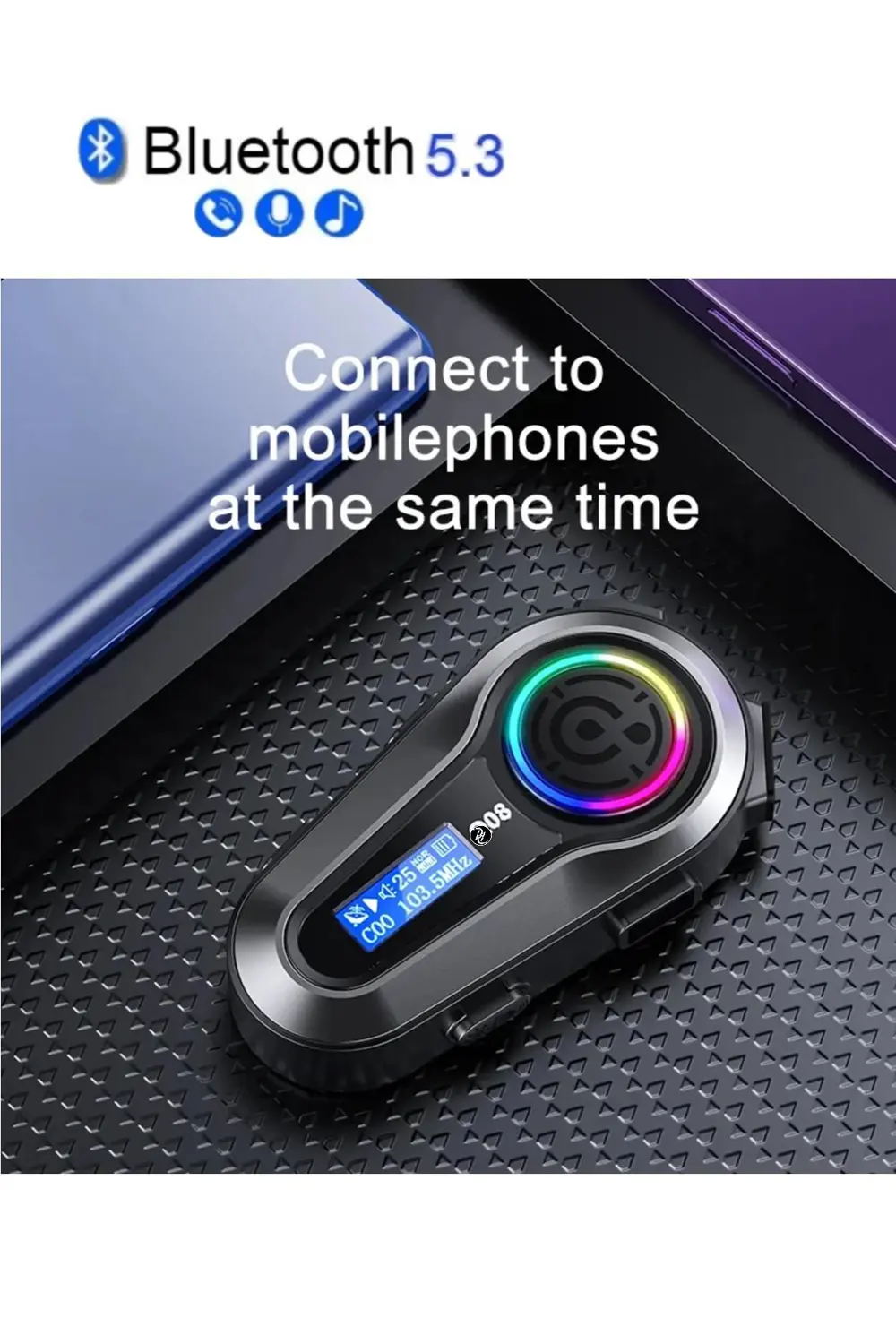 Radyo Özellikli Kask Kulaklık Q-08P Su Geçirmez Bluetooth Motosik Radyo Özellikli Kask Kulaklık Q-08P Su Geçirmez Bluetooth Motosik