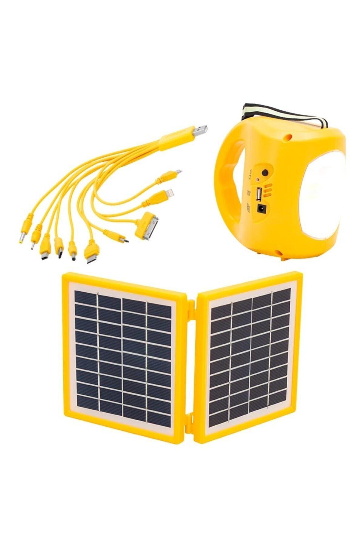 Radyolu 2 Güneş Enerji Panelli Karvan Piknik Lambası Beyaz Ledli