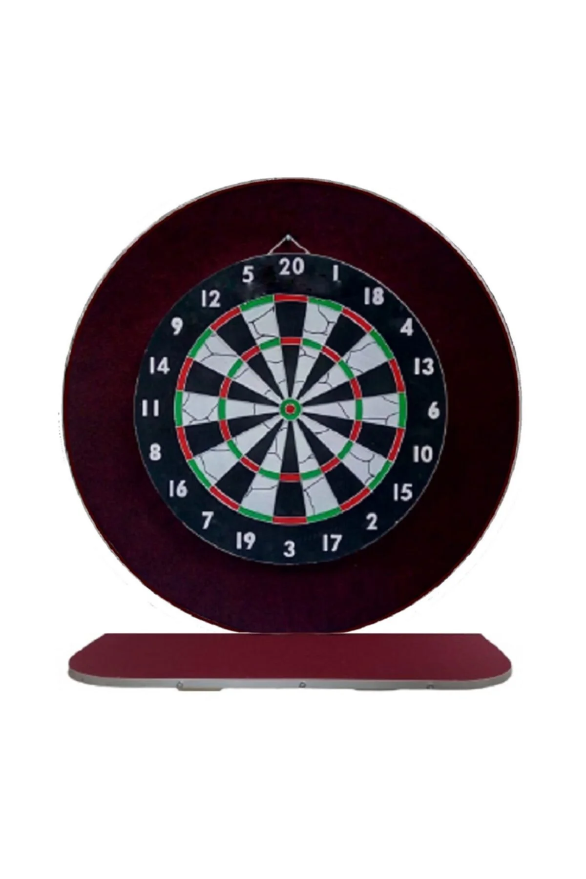 Raf Düzenekli Dart Arkalık. Yuvarlak Bordo. 72cm Çap. - Görsel 3