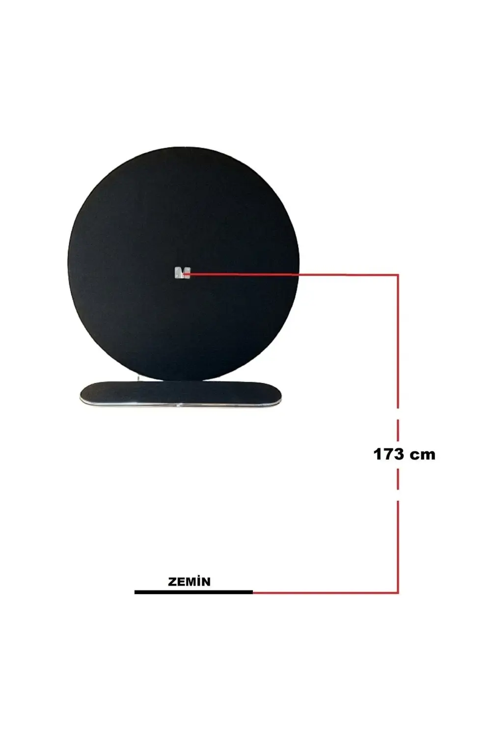 Raf Düzenekli Dart Arkalık. Yuvarlak Siyah. 72cm Çap.