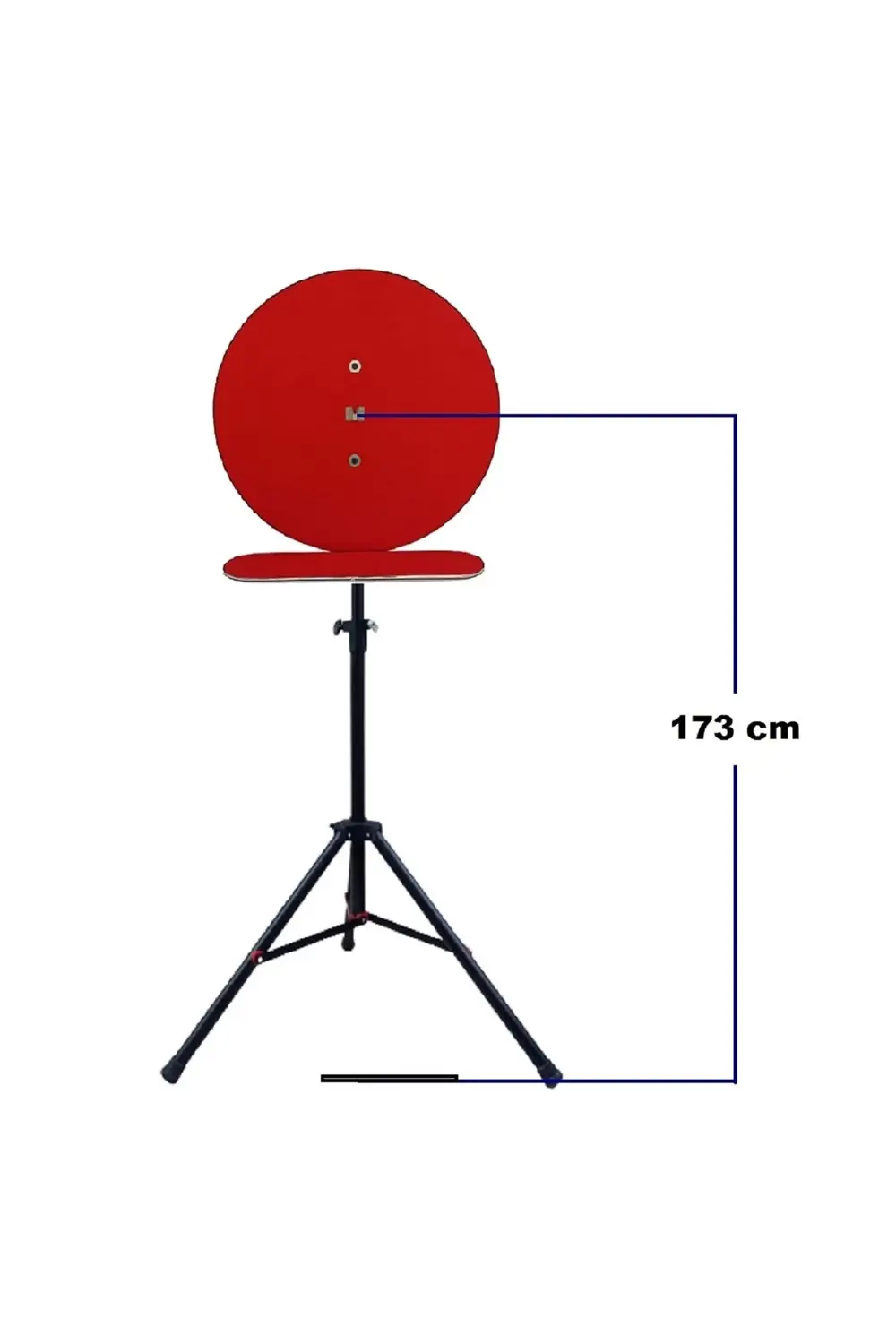 RAF DÜZENEKLİ TRİPOD AYAKLI DART ARKALIK SETİ. KIRMIZI RENK.