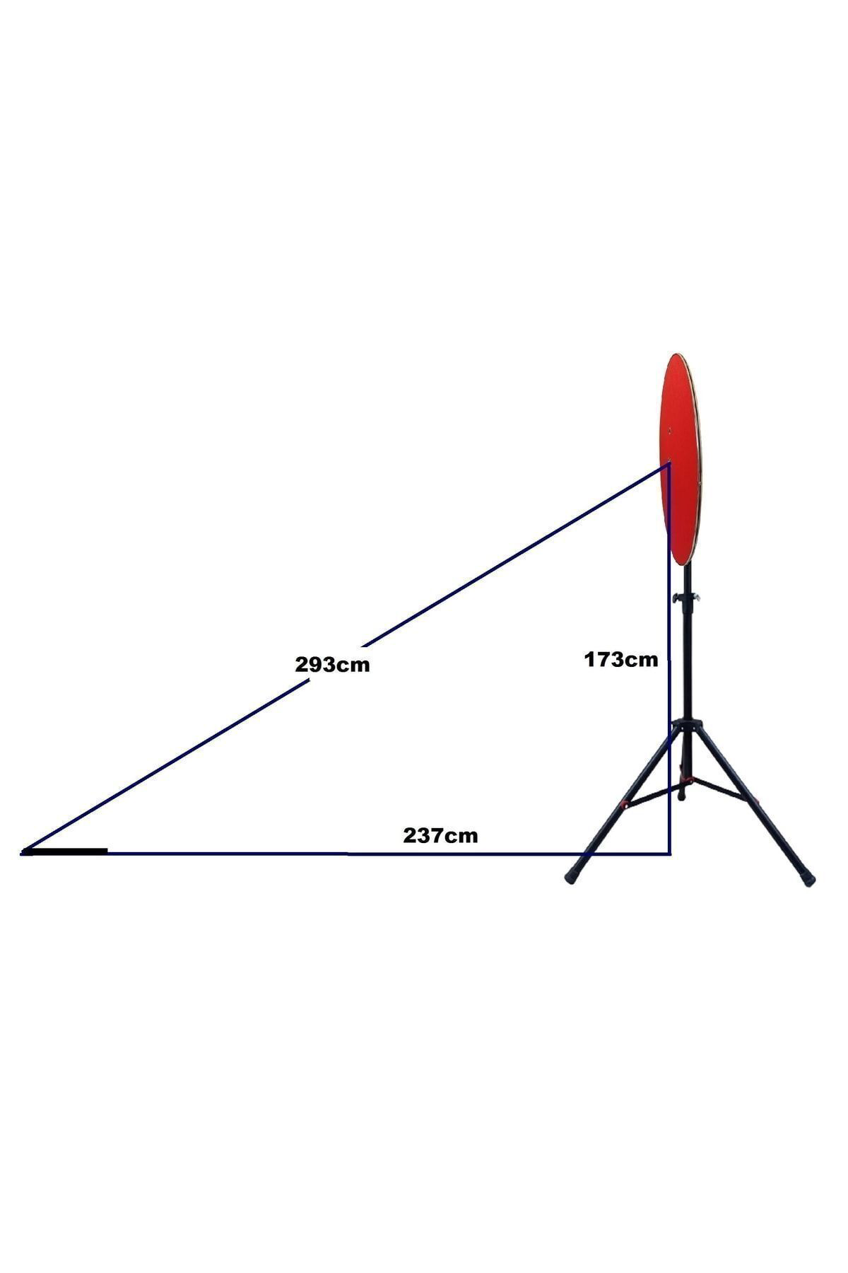 Raf Düzenekli Tripod Ayaklı Dart Arkalık Stant Seti. Kırmızı Renk